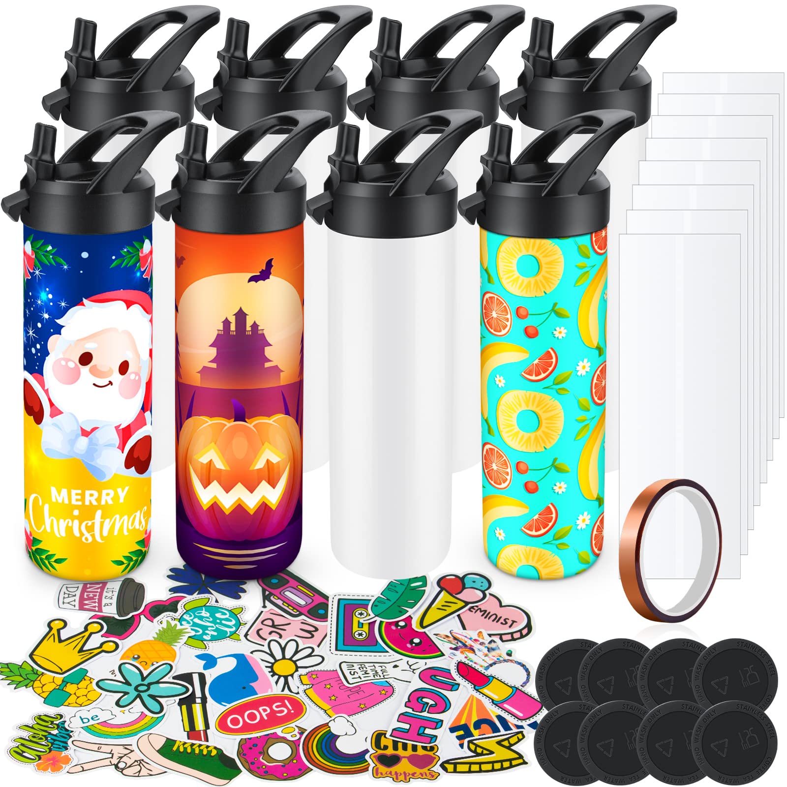 Triple Insulated Stainless Steel Water Bottle with Straw Lid