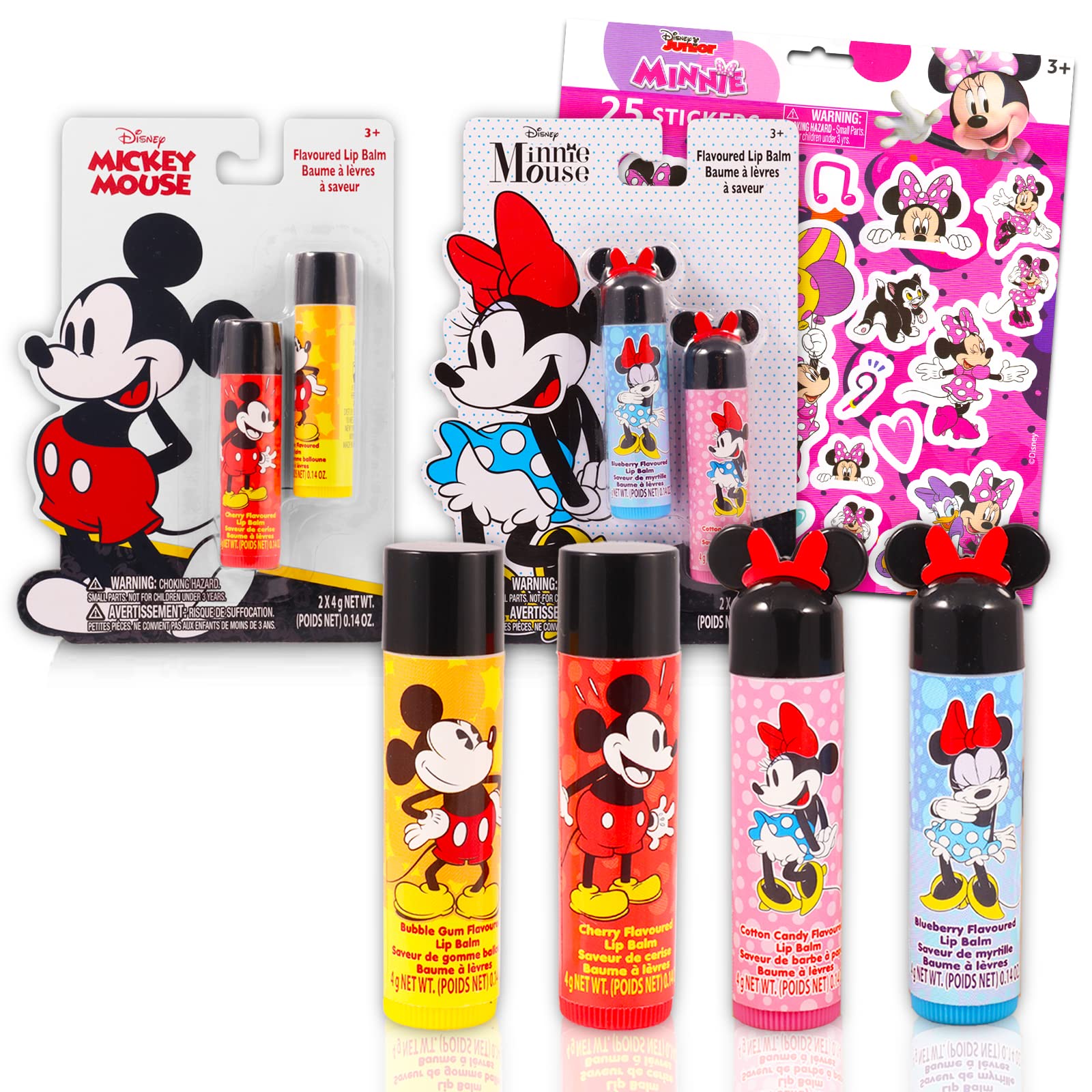 Classic Disney Disney Mickey and Minnie Mouse Lip Balm Tubes - Bundle ...