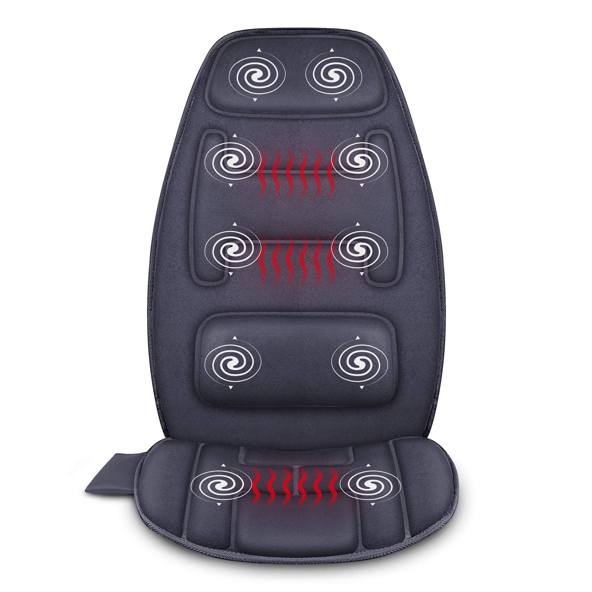 Vibration Back Massager Seat with Heat:Chair Seat Massager with 8