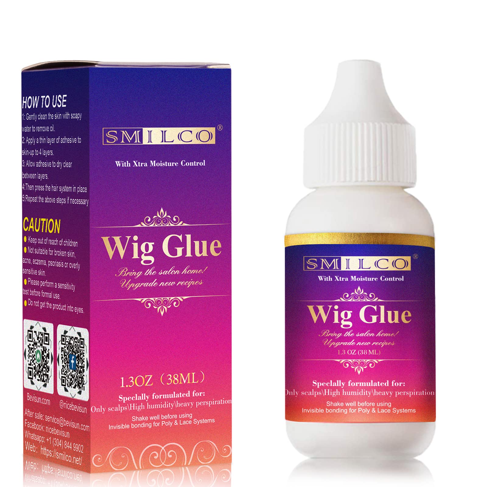 Best Waterproof Adhesive Glue for Wigs, Superb Quick Dry Adhesive, Perfect Lace Front Wig Glue 1.07 oz