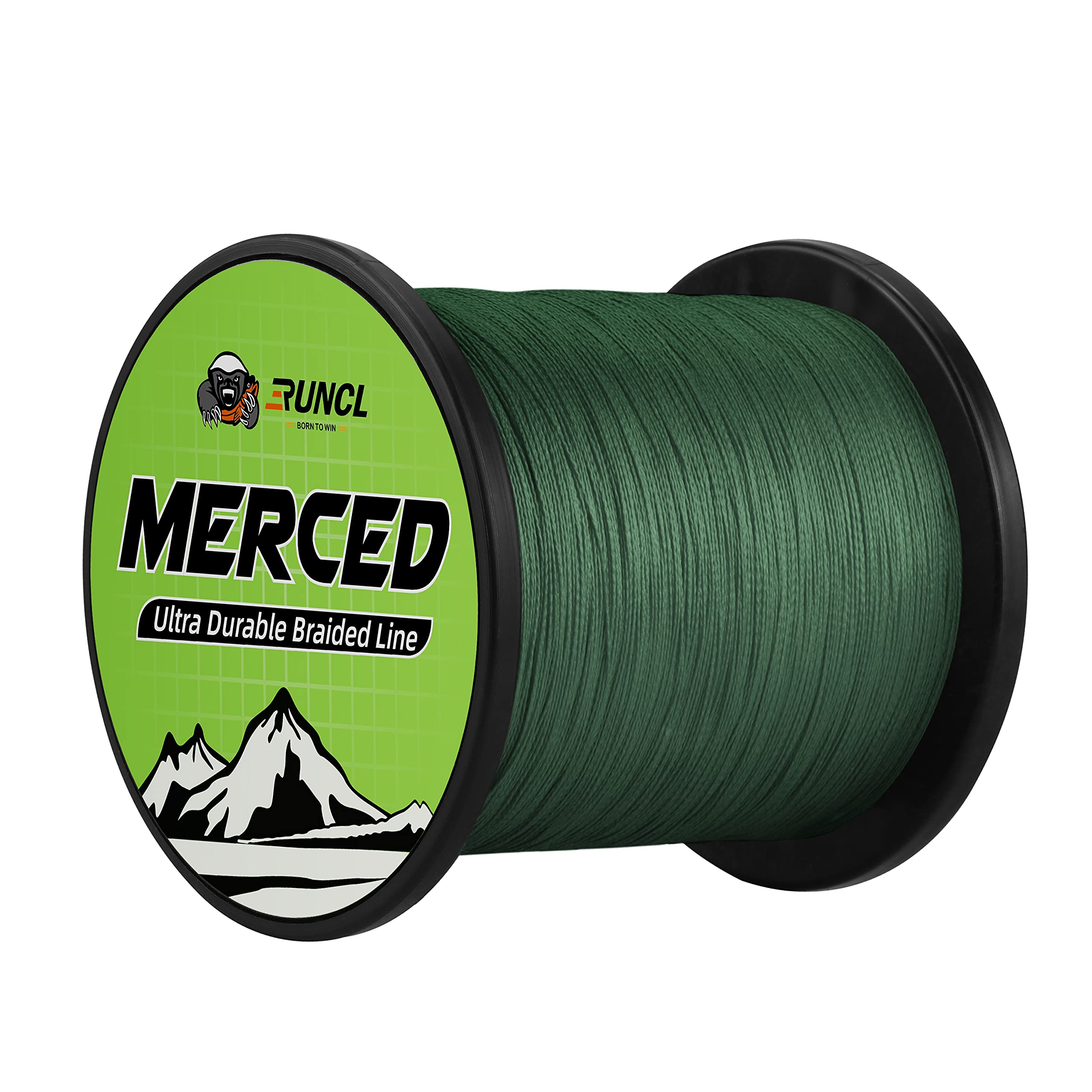 RUNCL Braided Fishing Line Merced, 1000 500 300 Yards Braided Line 4 8  Strands, 6-200LB - Proprietary Weaving Tech, Thin-Coating Tech, Stronger  Smoother - Fishing Line for Freshwater Saltwater Moss Green 8LB(3.6kgs)/0.07mm  - 300yds(4 Strands)