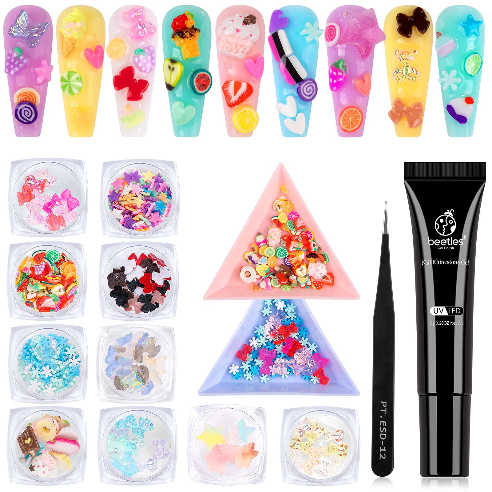 Cute Bear and Cat, Animal Themed 3D Nail Art Charms, Decoden, DIY Supp –  TinySupplyShop