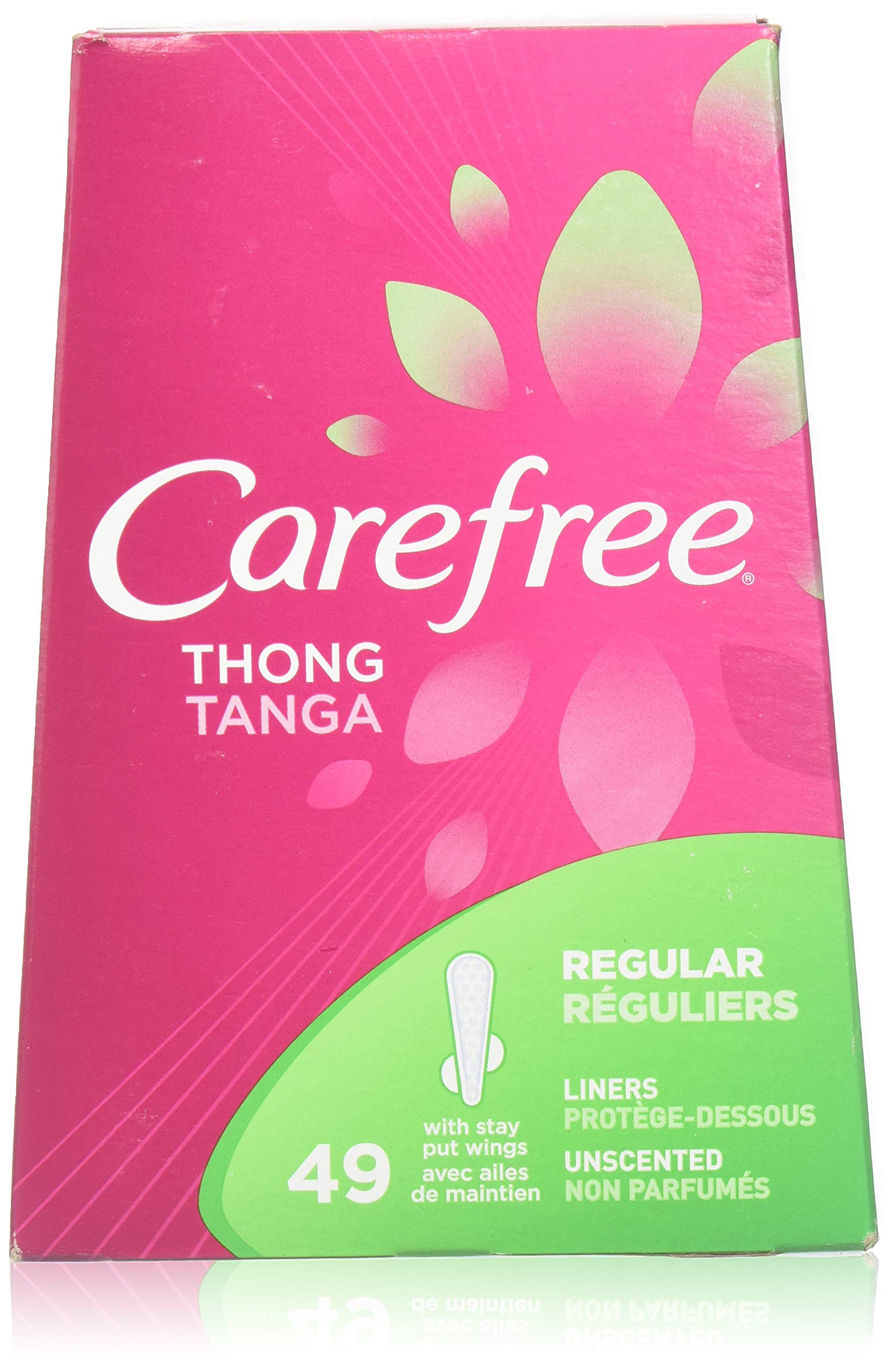Carefree Thong Regular 49 Count Unscented Liner (2 Pack)