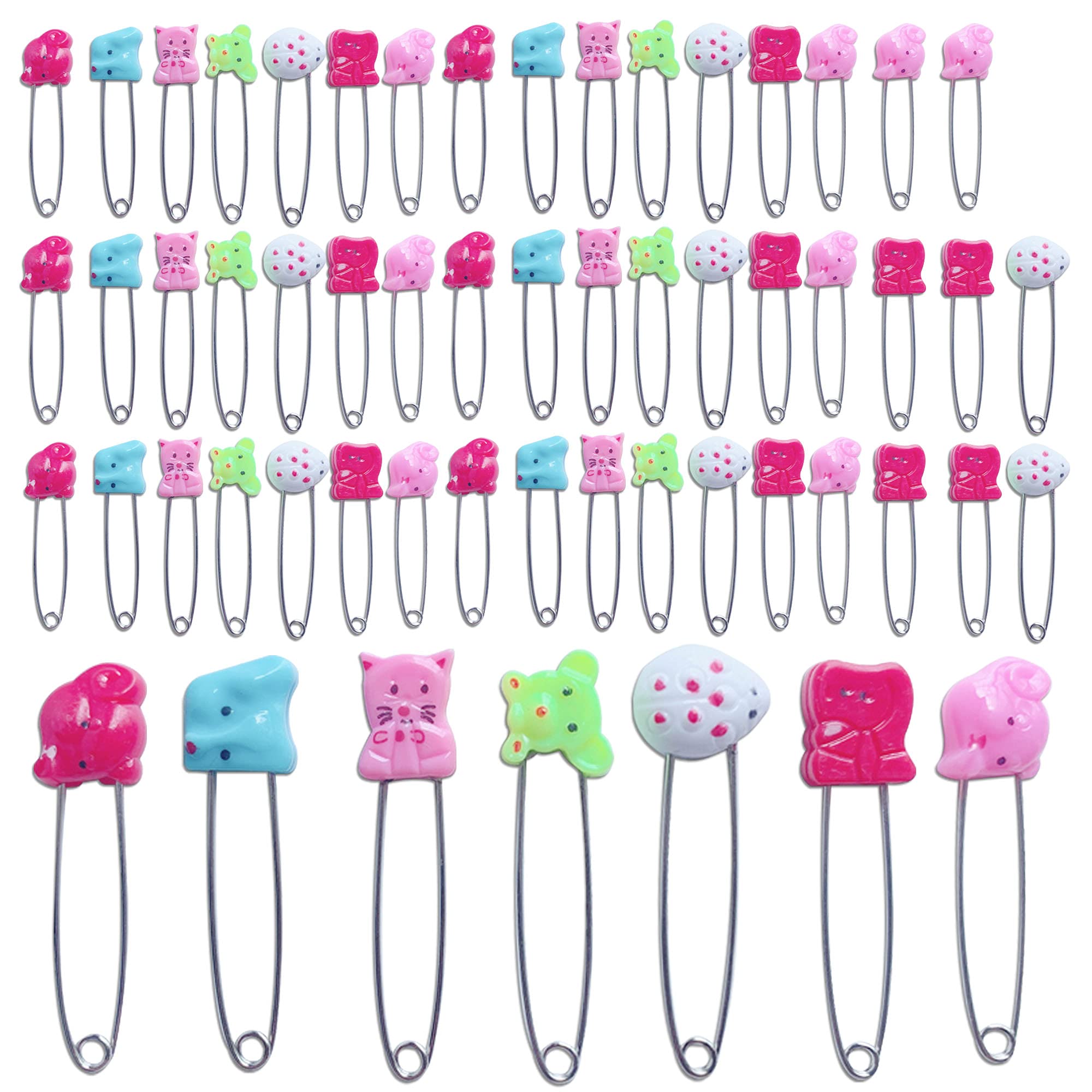 36pcs Baby Safety Pin Safety Brooches Clothes Pin for Baby Shower Diaper Pin, Size: 6.4x2.5cm