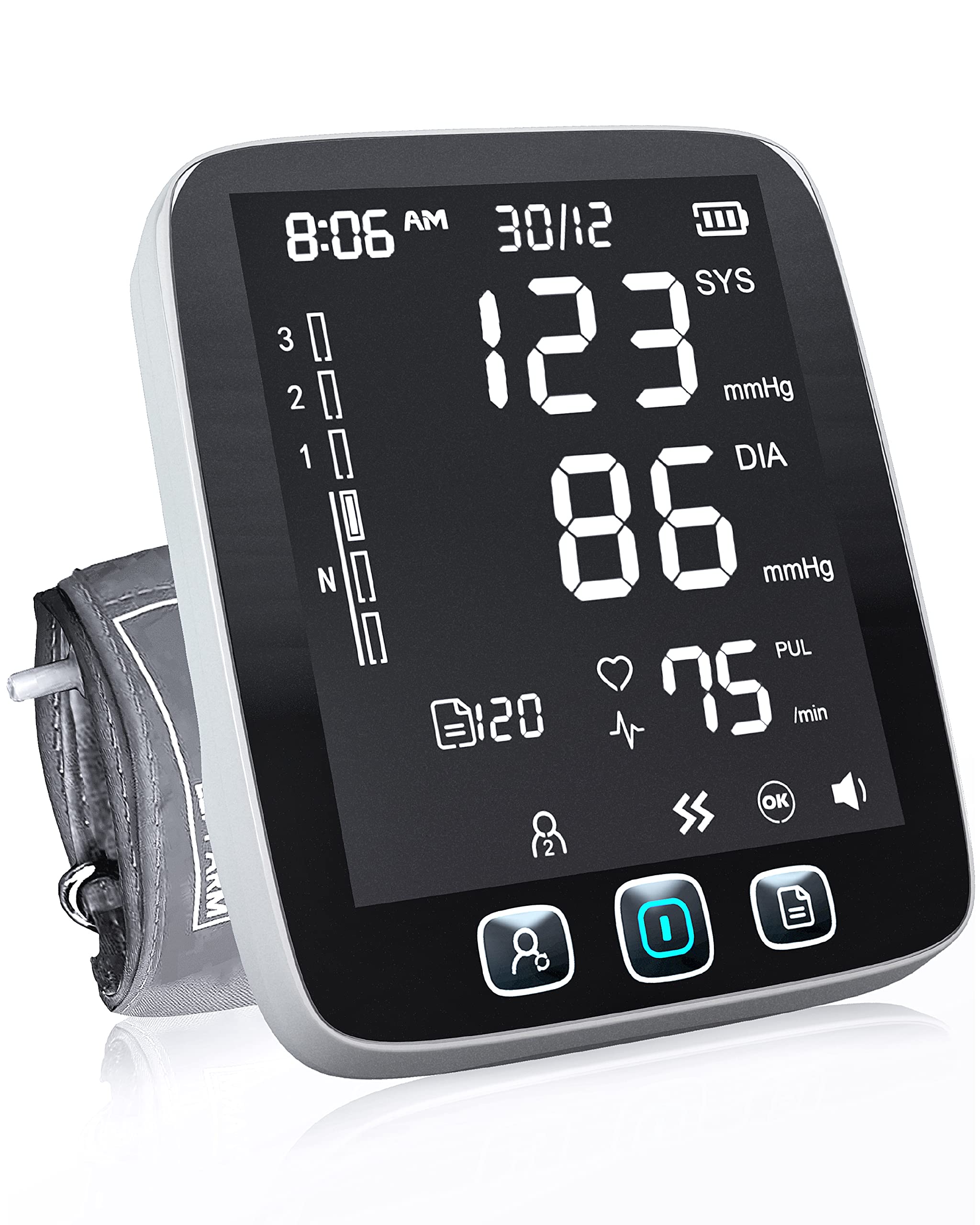 Blood Pressure Monitor Upper Arm - Digital Automatic Large Cuff BP