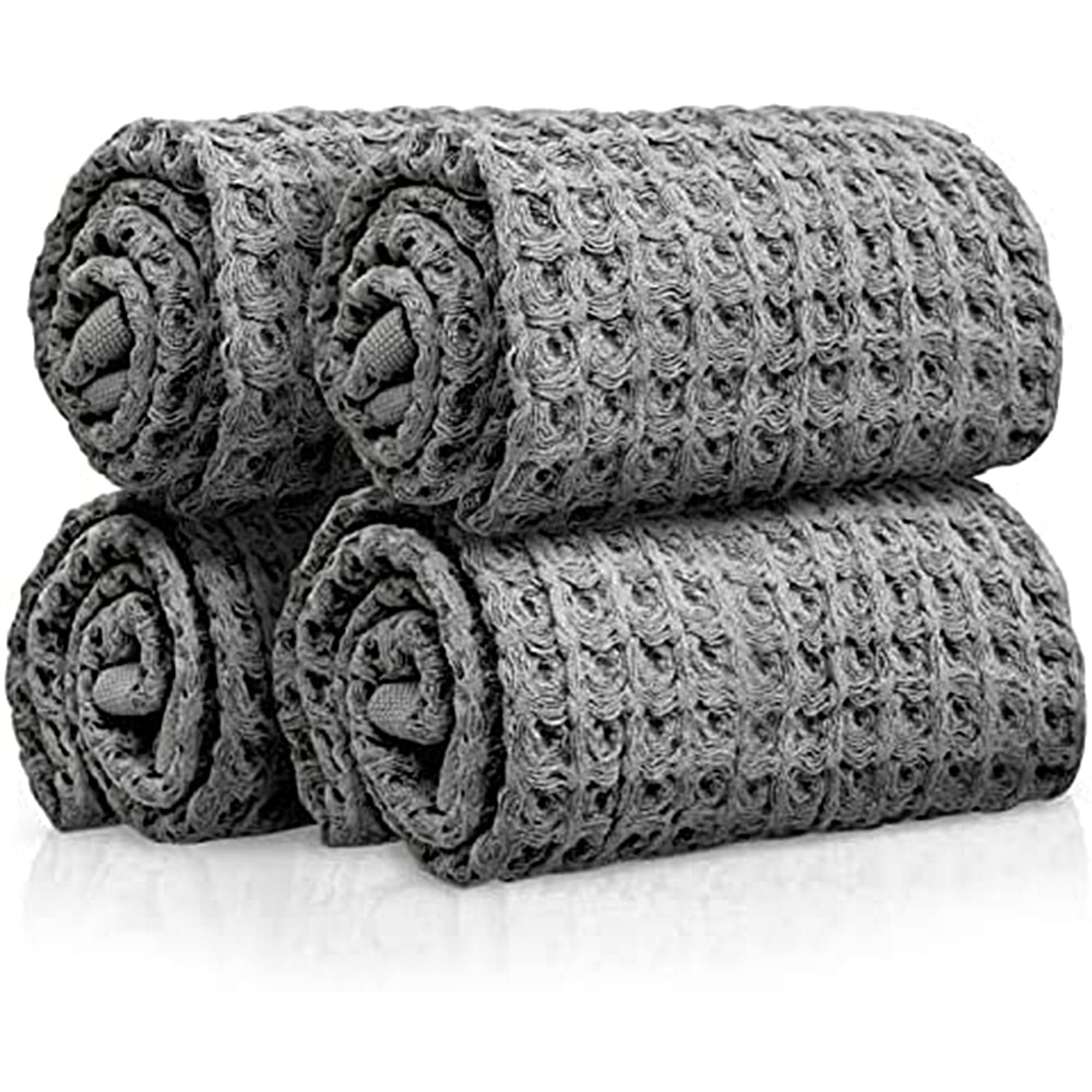  Waffle Hand Towel for Bathroom, Luxury Bath Towels Infused with Ions,  Ultra Soft Absorbent Quick Drying Design Shower Towels, Lightweight