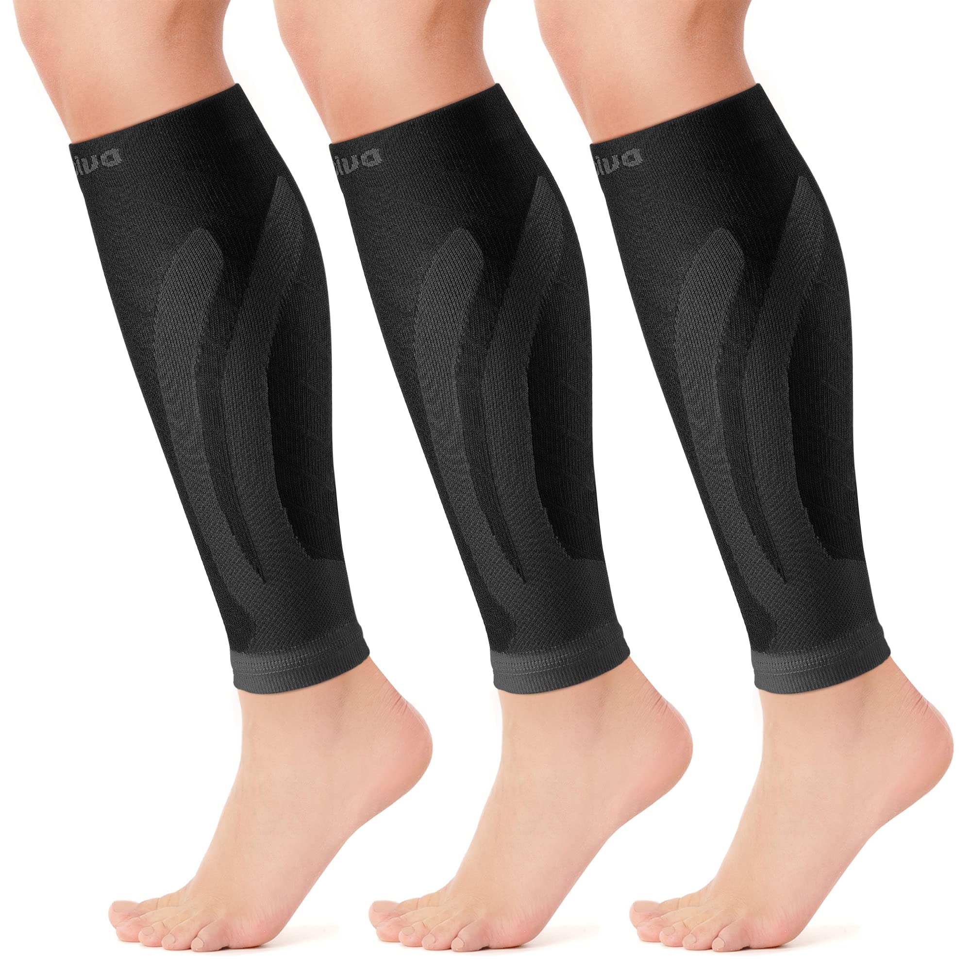 CAMBIVO 3 Pairs Calf Compression Sleeve for Women and Men,Leg Brace for  Running, Cycling, Shin