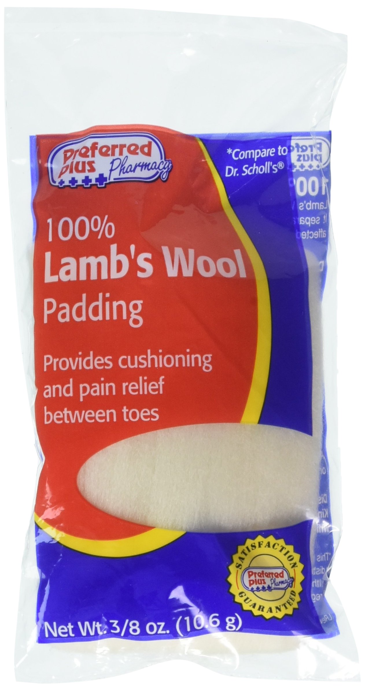 Leader 100% Lambs Wool Padding, Provides Cushioning and Pain Relief 3/8 oz