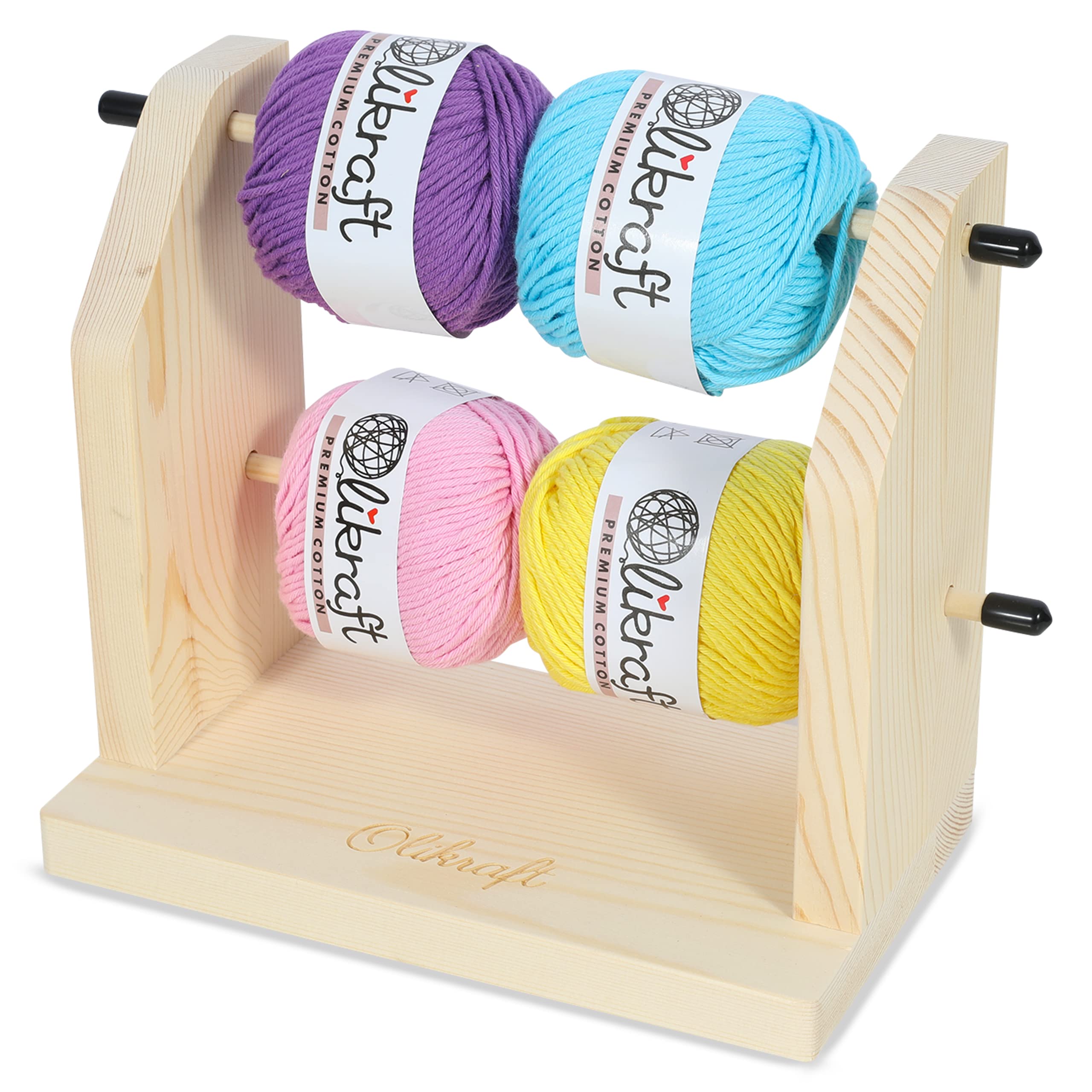 Olikraft Double Revolving Yarn Holder - Horizontal Yarn Spindle