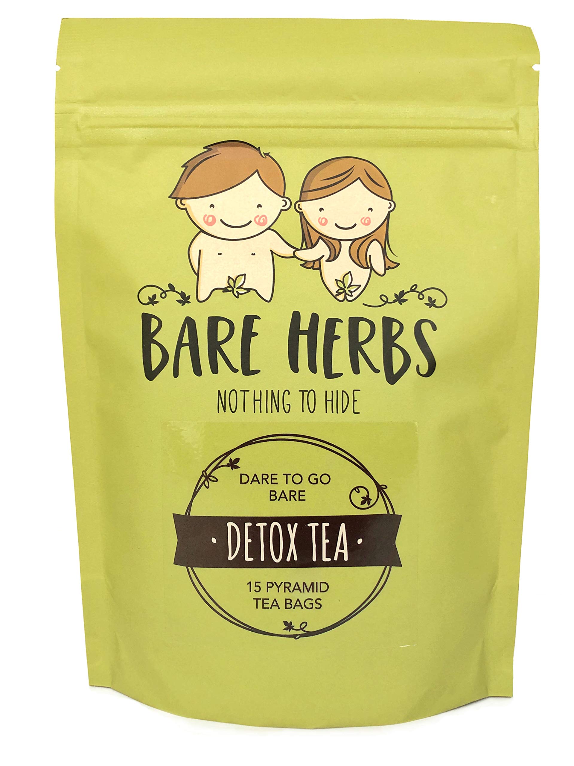 Bare Herbs Detox Tea Herbal Cleanse Green Tea Oolong Dandelion Ginger Goji  Berries Jasmine Lemongrass Mate Garcinia cambogia Lotus (15 Pyramid Tea  Bags)
