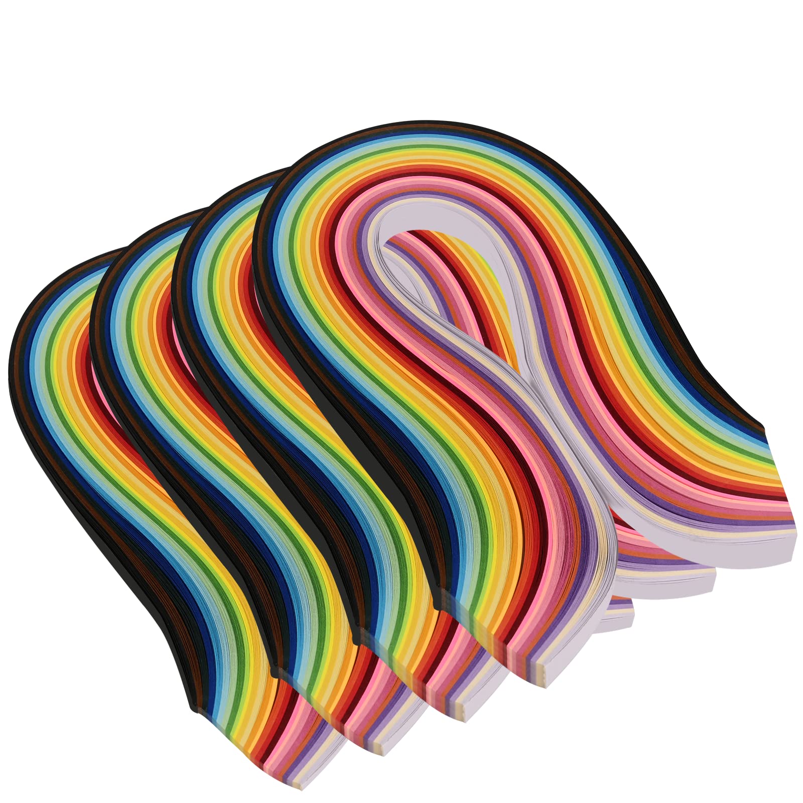 YURROAD 36 Colors Quilling Paper Strips Kit 720 Strips Length 54cm Width  3mm 5mm 7mm 10mm(4 Packs)