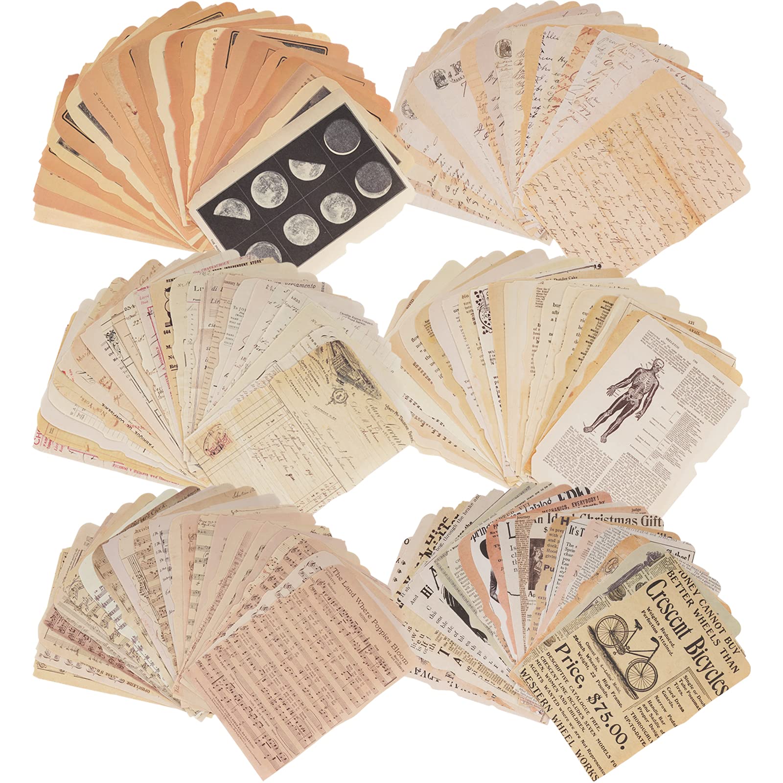 150 Sheets of Scrapbook Paper Vintage Journaling Scrapbooking