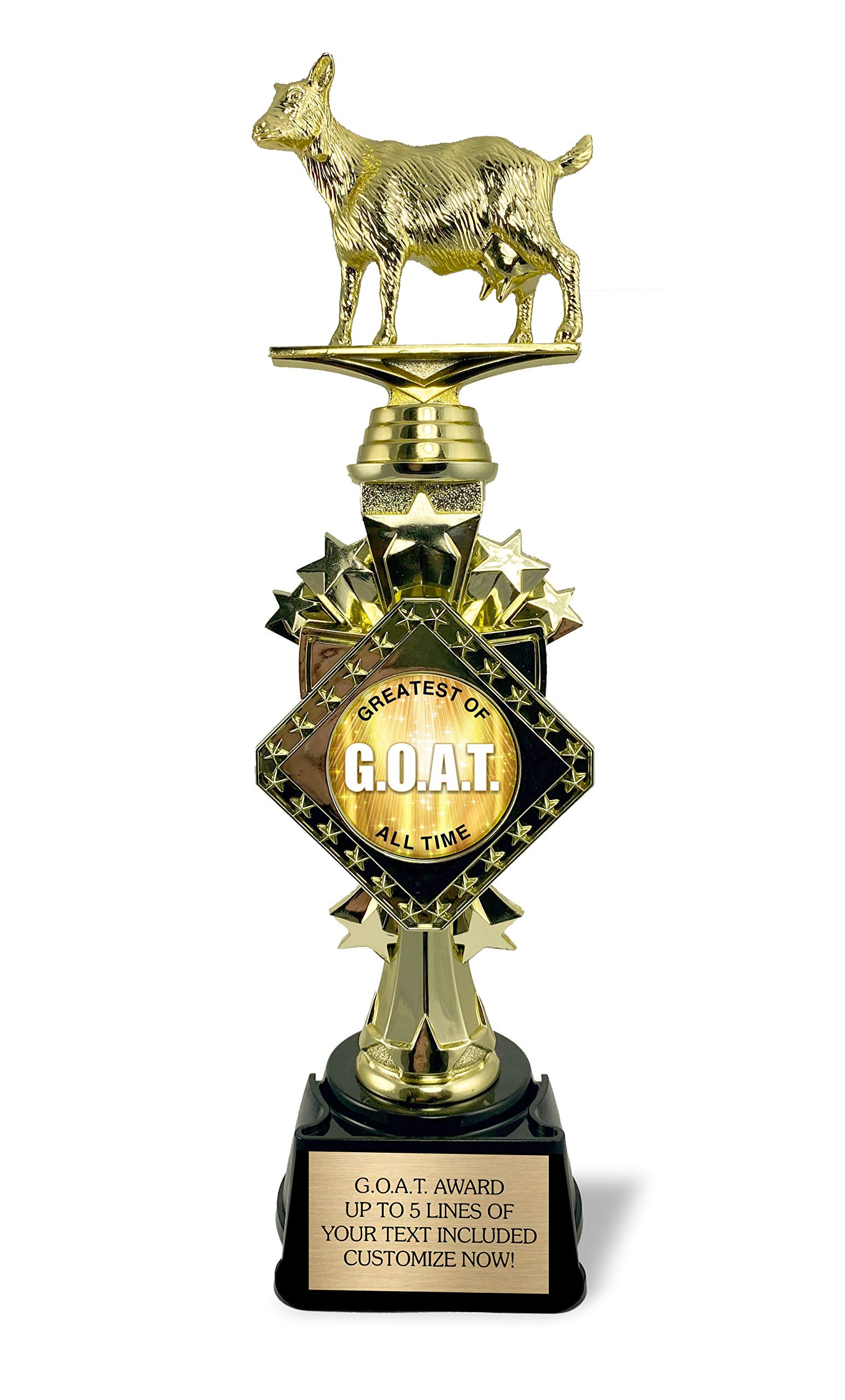 Fantasy Football Trophy Funny GOAT Greatest of All Time Award 