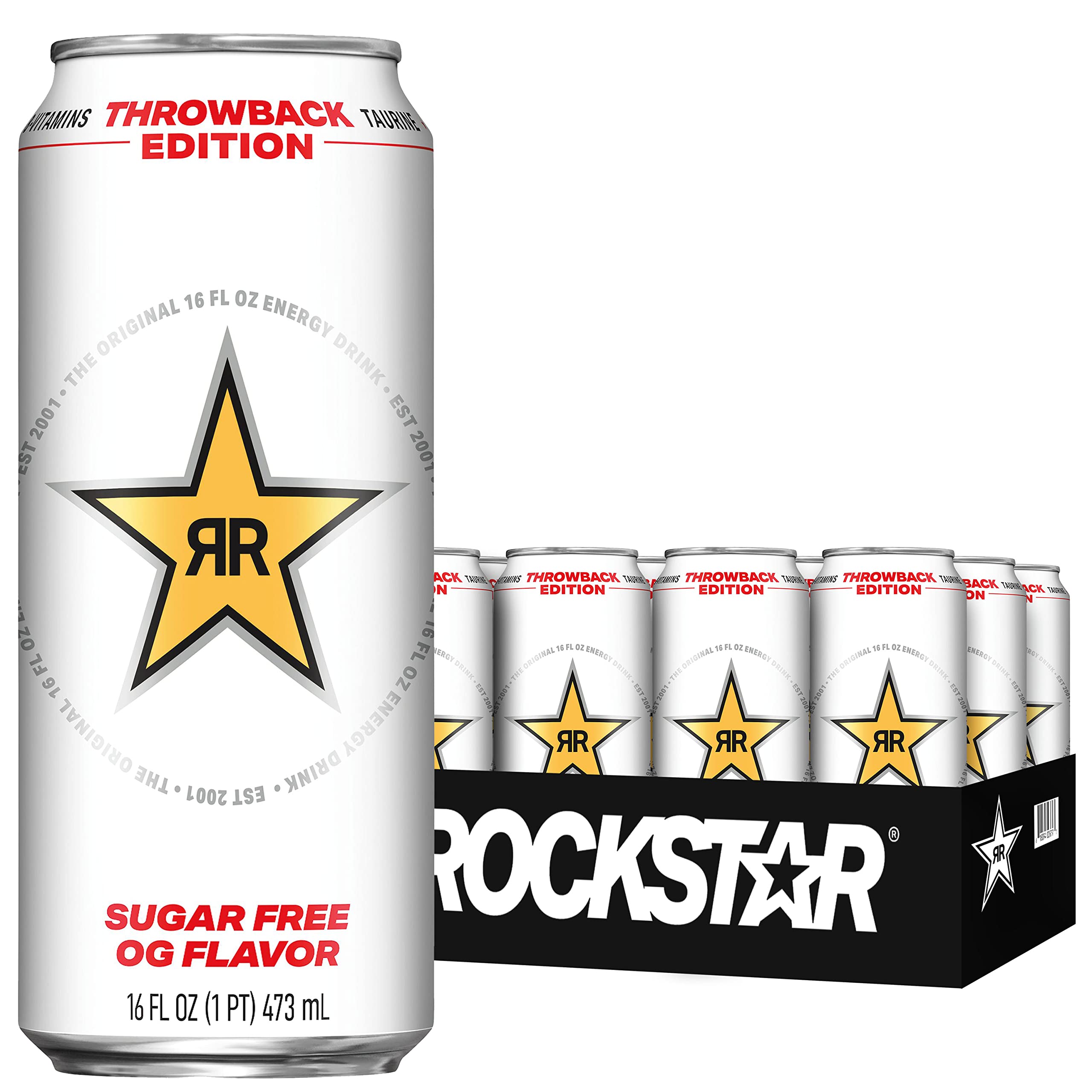 Rockstar Energy Drink, Throwback Edition: O.G. Sugar Free, 16 Fl