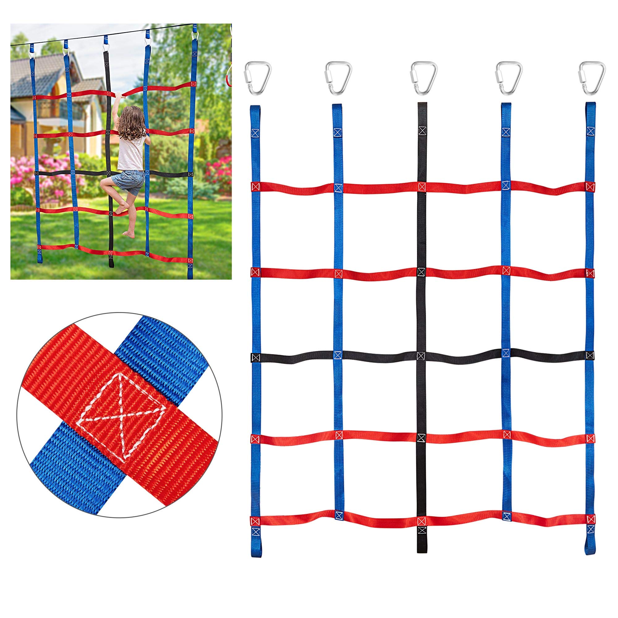 MONT PLEASANT Climbing Cargo Net for Kids Ninja Net Climbing Swingset  Polyester Rope Ladder for Jungle