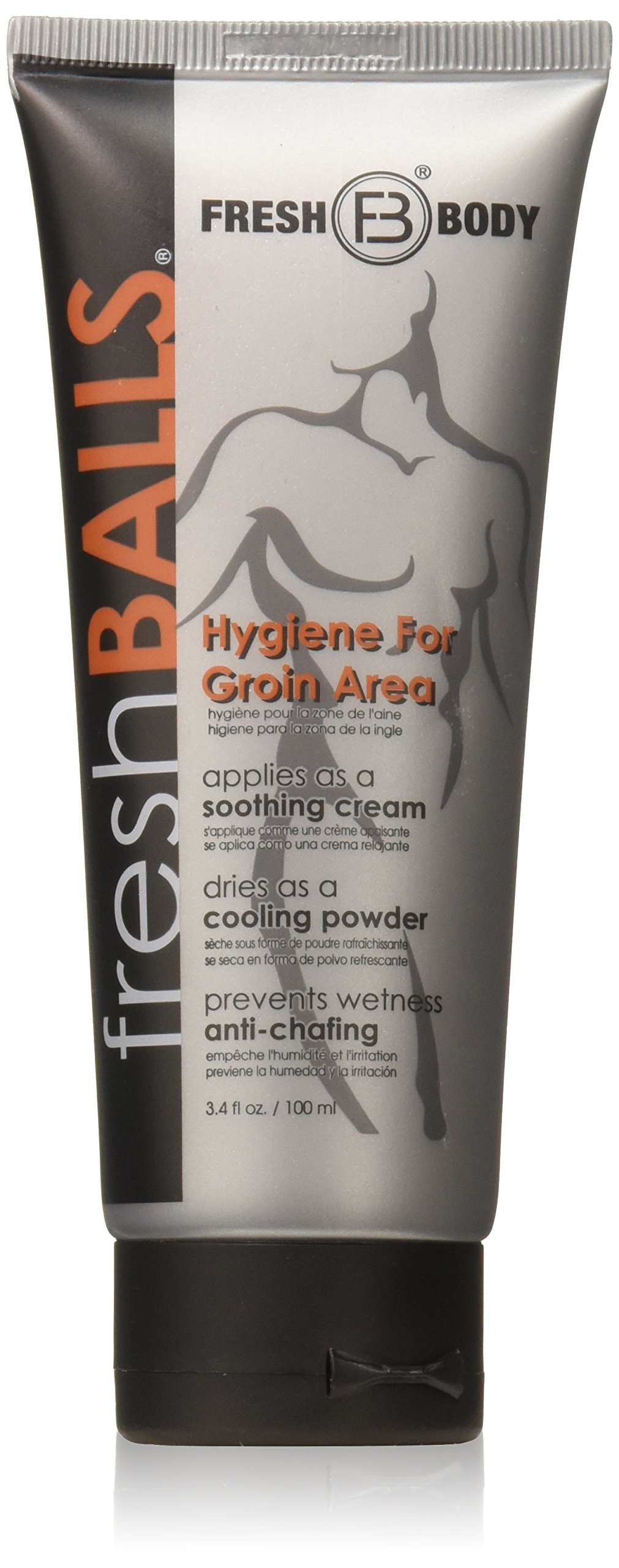 Fresh Balls Lotion 3.4 fl oz Men's AntiChafing Cream to Powder