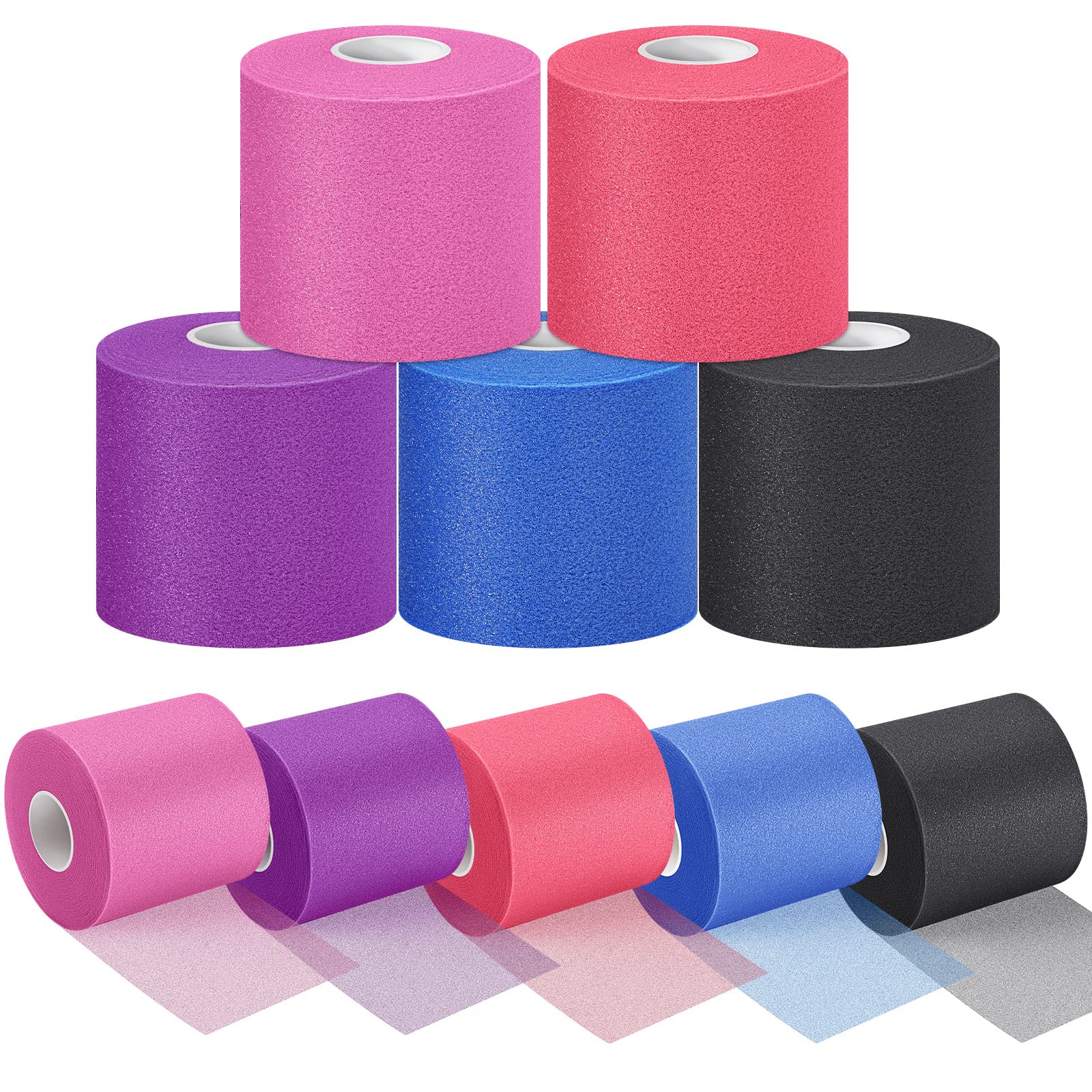 Pre-Wrap Underwrap Foam Tape Rolls in Lots of Bright Colors & Team