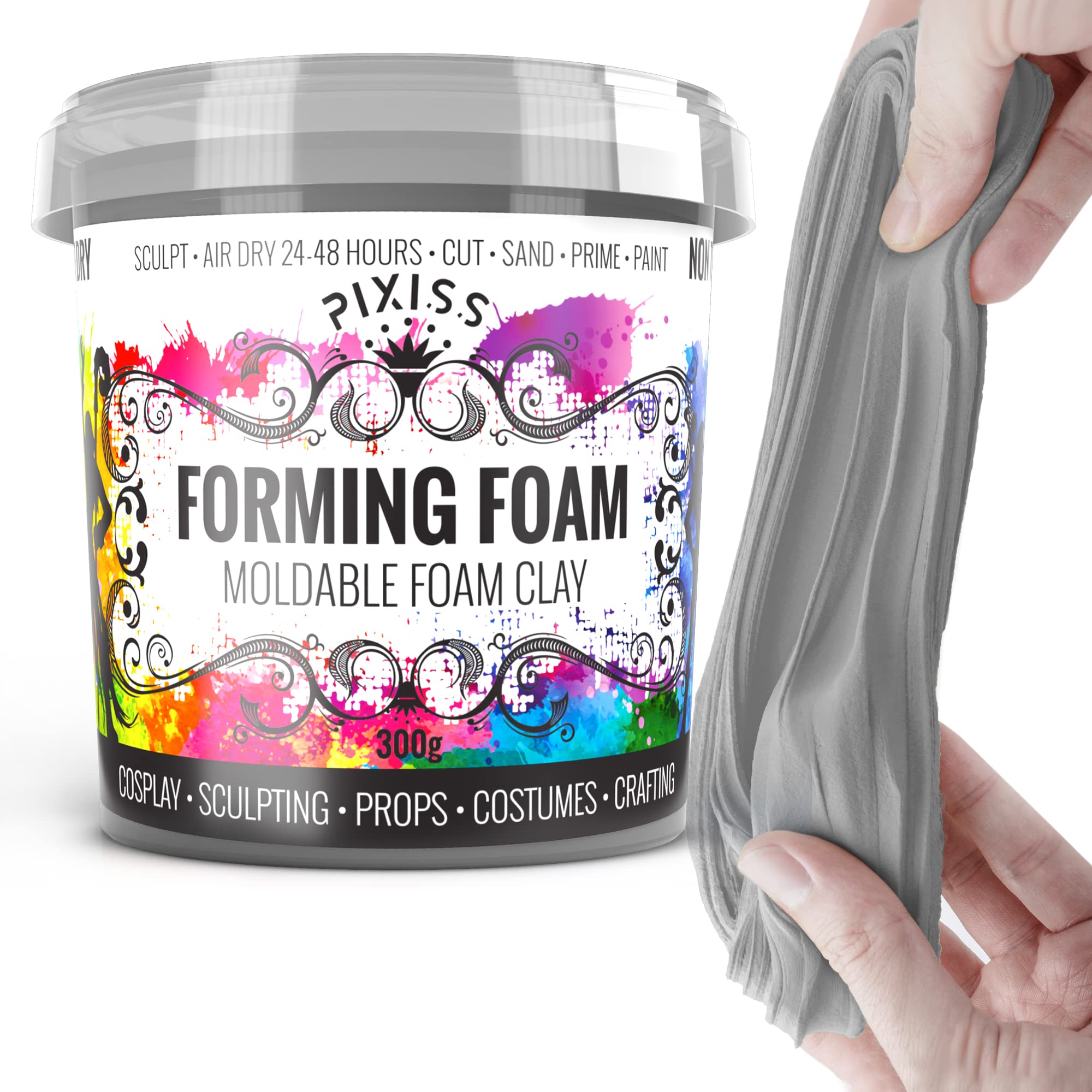 Foam Clay Air Dry Modeling Clay - Moldable Cosplay Soft Clay for Slime Add  Ins Molding Clay for Sculpting with Eva Foam - 300 Gram Gray Air Dry Clay