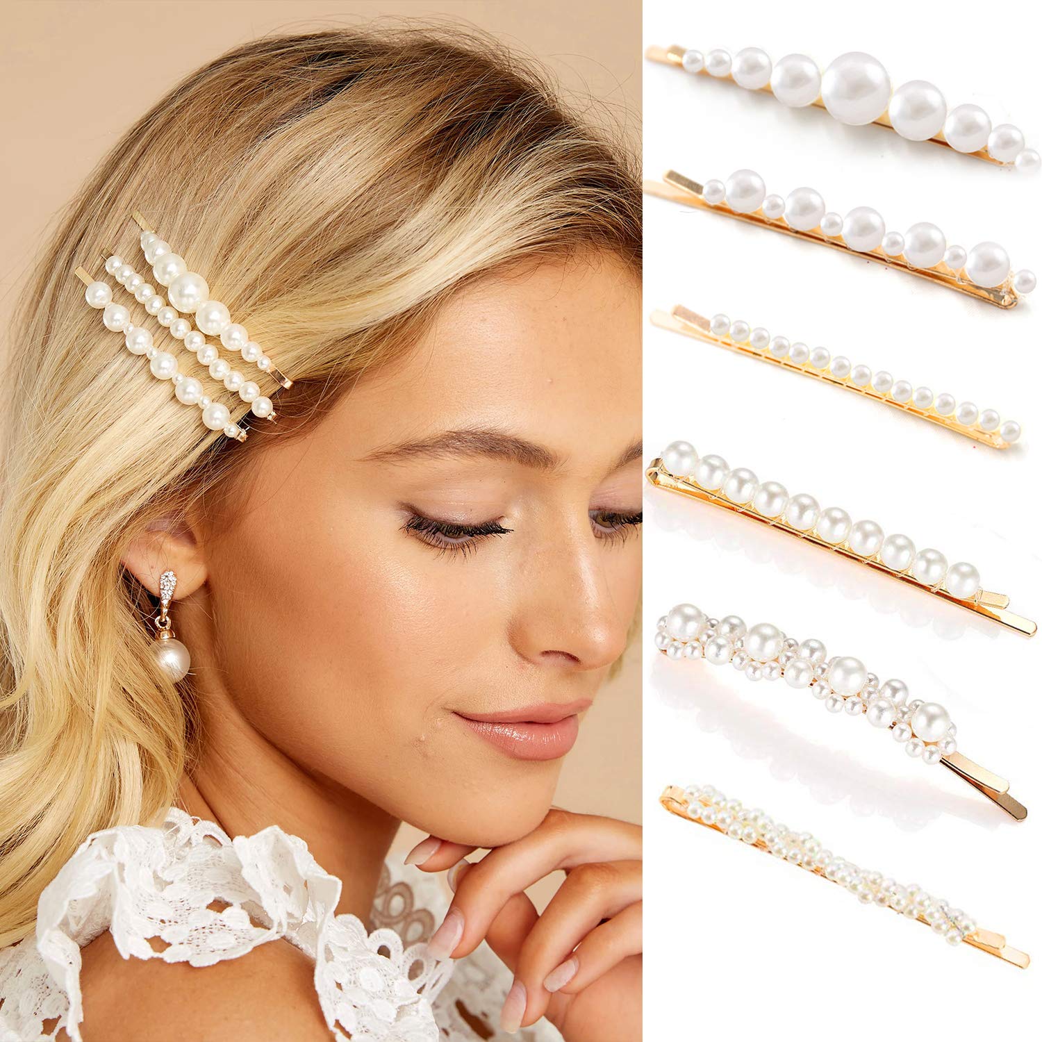 Pearl Hair Pins-pearl Hair Accessories-wedding Hair Pin-bridal Hair  Pin-pearl Headpiece-gold Pearl Hair Pins-pearl Hair Set-pearl Jewelry 