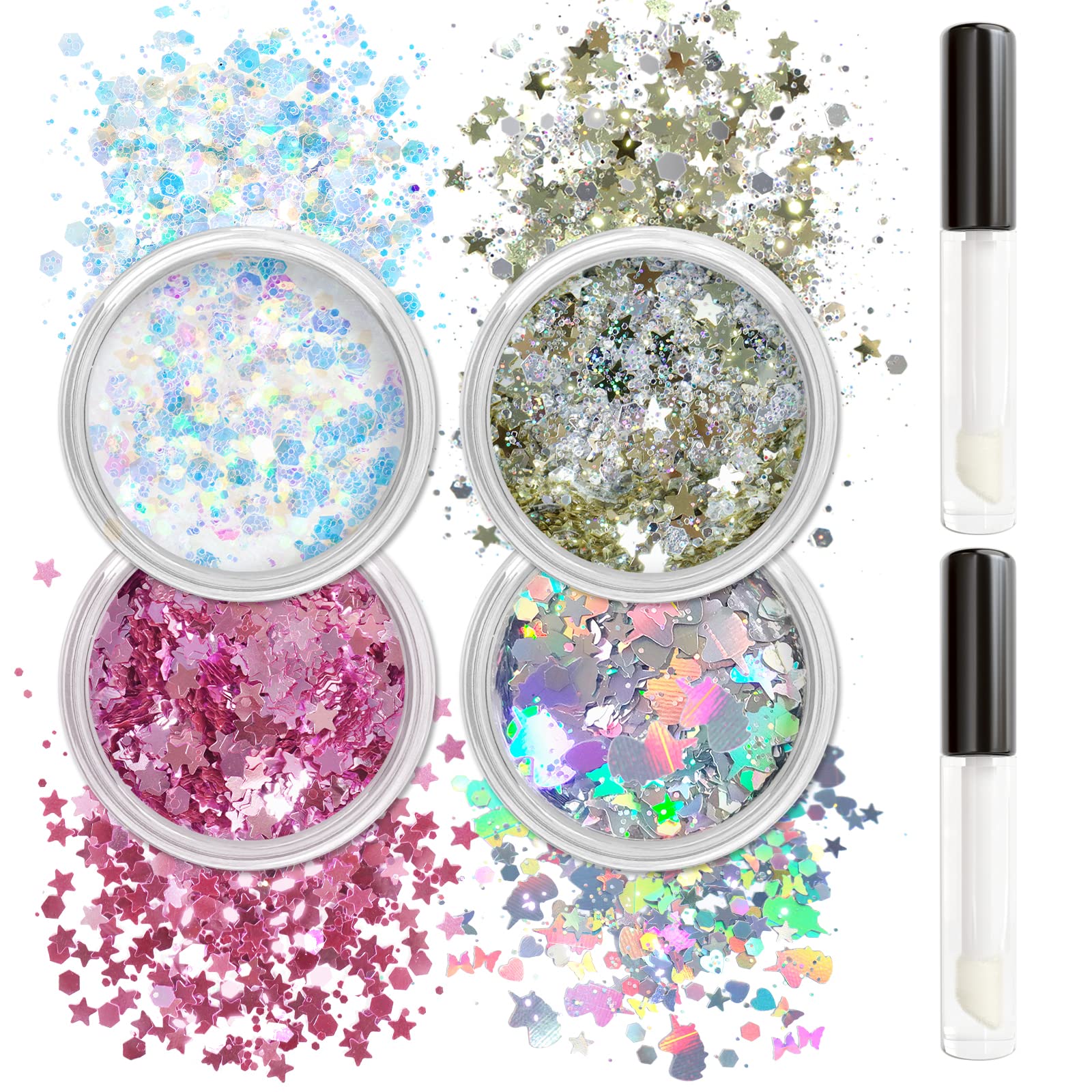 Buy Chunky Cosmetic Holographic Body Glitter – Nail, Hair, Face & Body  Glitter  Festival Rave Accessories by SoJourner (Black Beauty) Online at  desertcartIsrael