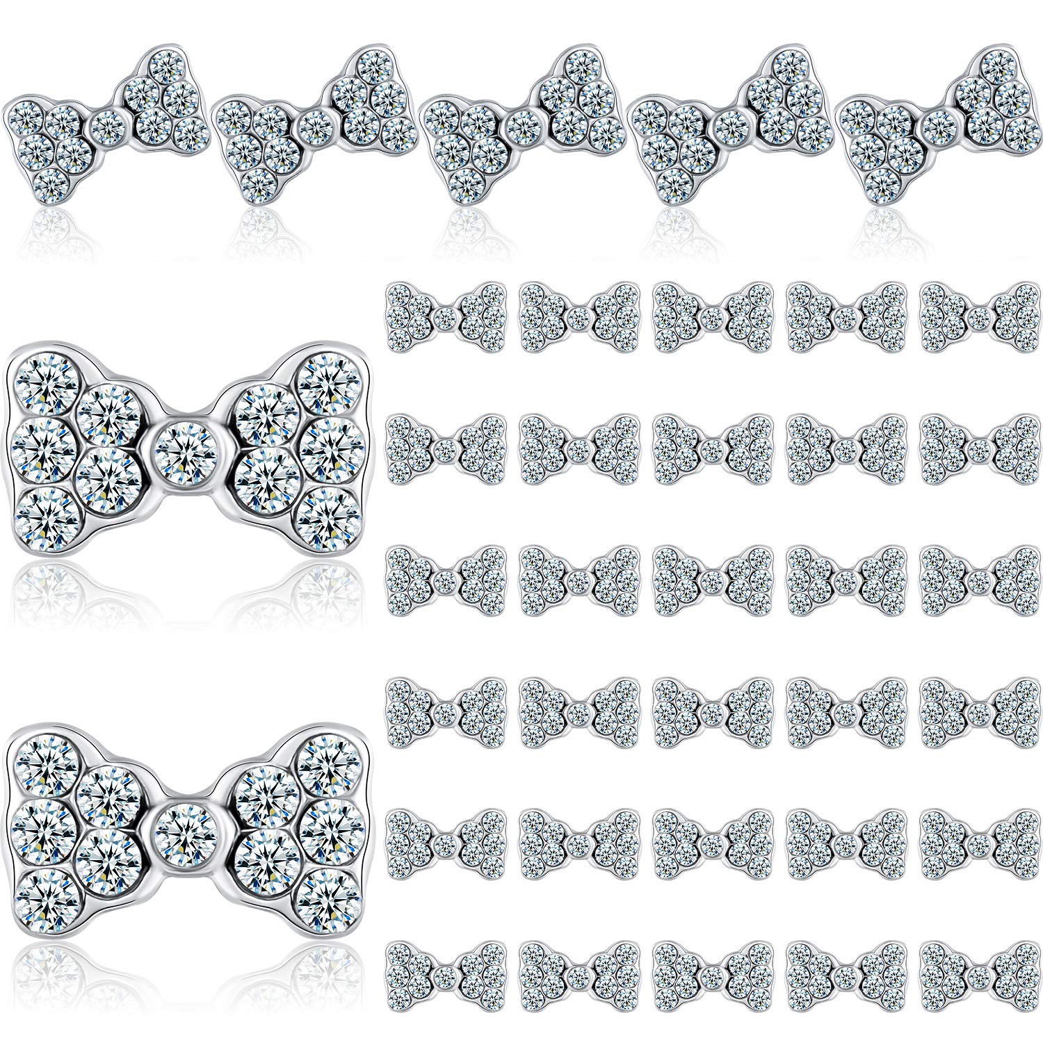 6pcs Bright Louis Vuitton Bow Nail Charms, Nail & Bail