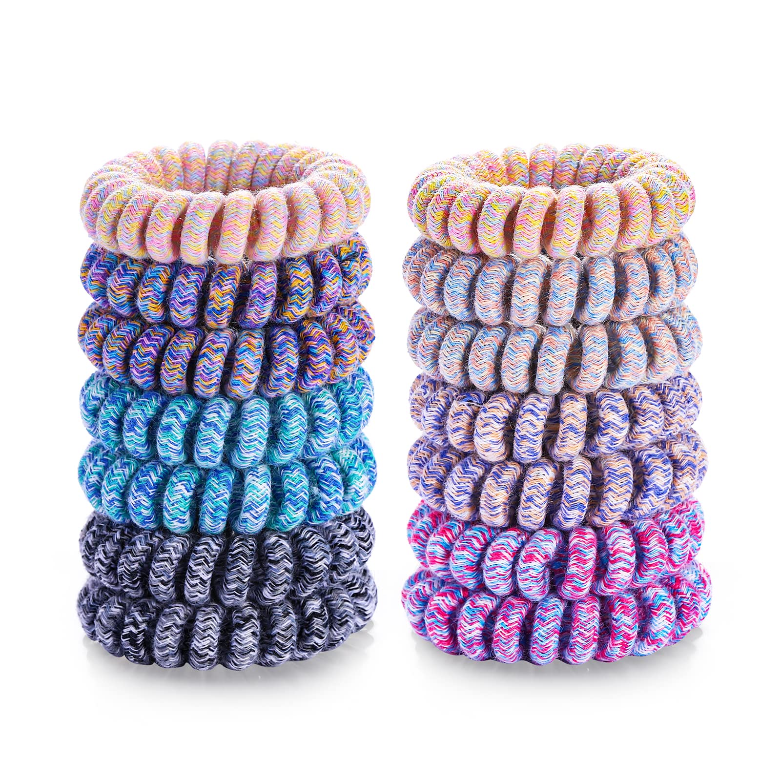 1pc Women's Multicolor Elastic Hair Tie With Simple Metallic Cube