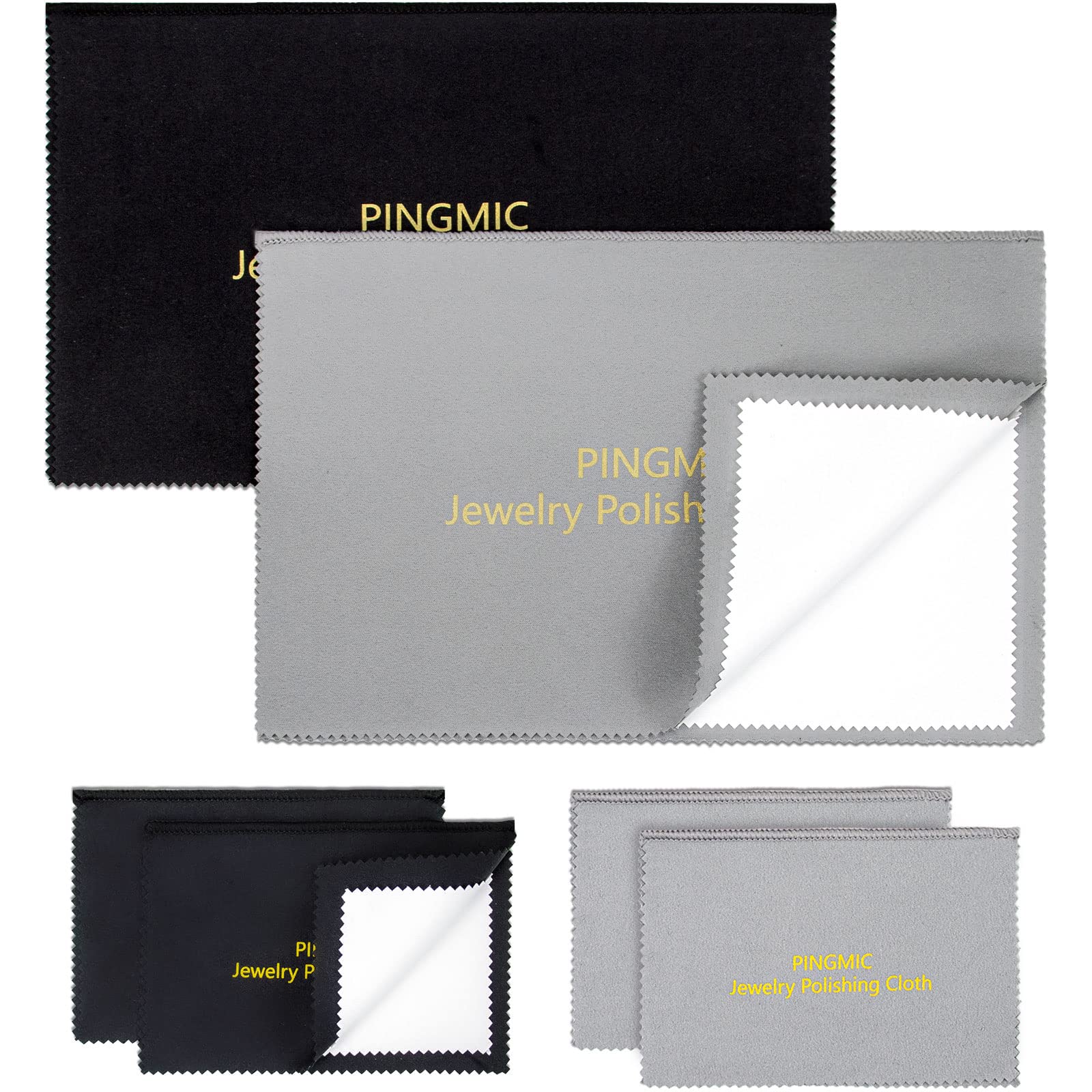 6 Jewelry Polishing Cloths, Professional Silver Polishing Cloth for Jewelry  Sterling Silver Gold Platinum Copper Diamond