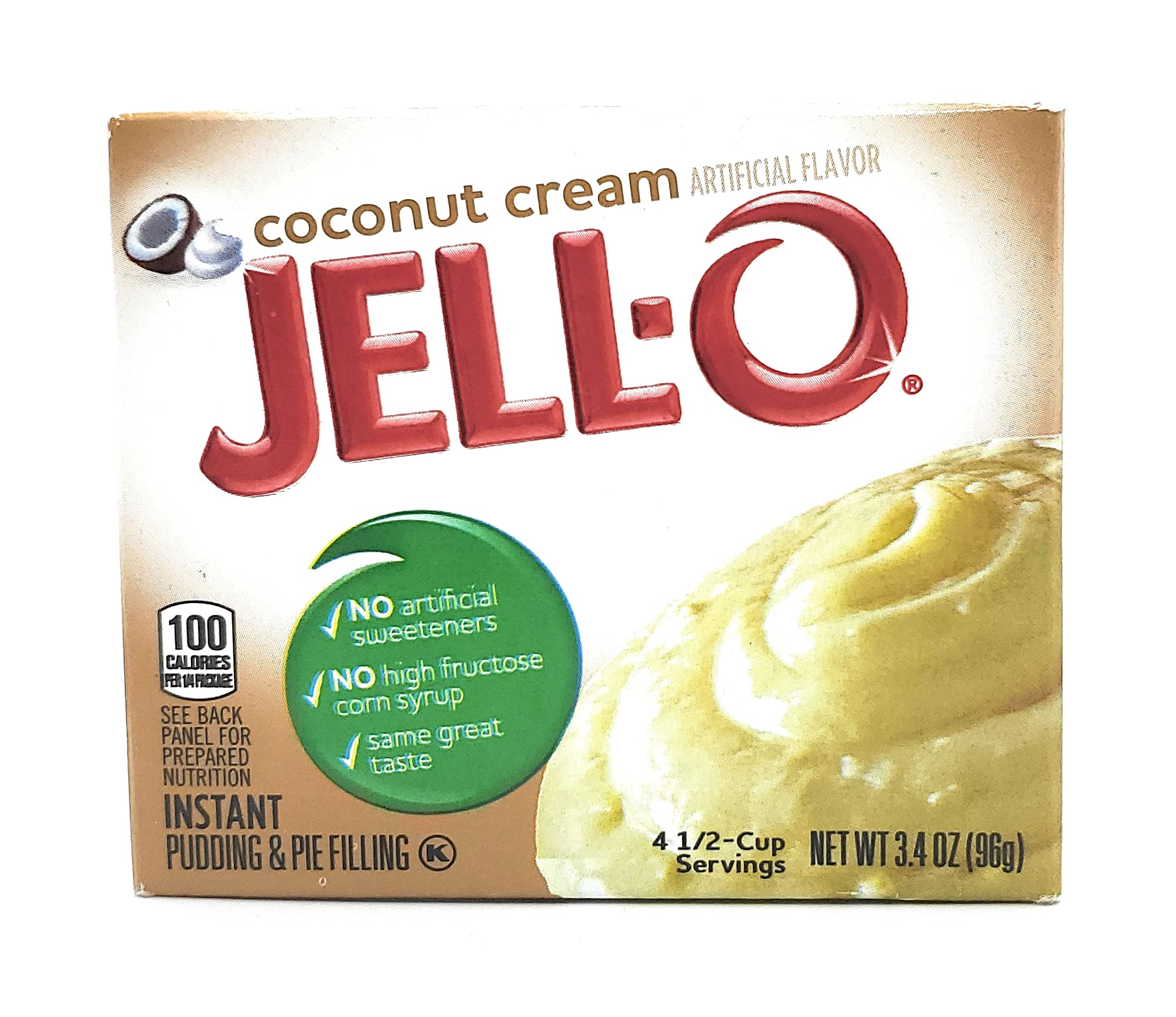 JellO Coconut Cream Instant Pudding & Pie Filling, 3/4 oz (96g) (3Pack)