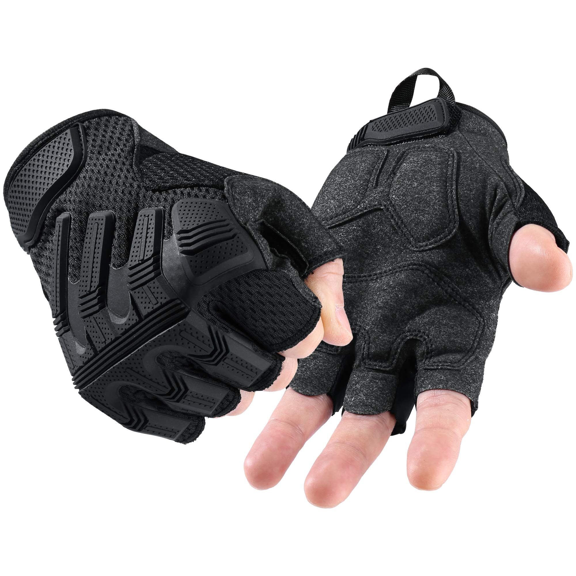 Cycling Gloves Black - Half Finger X-Large