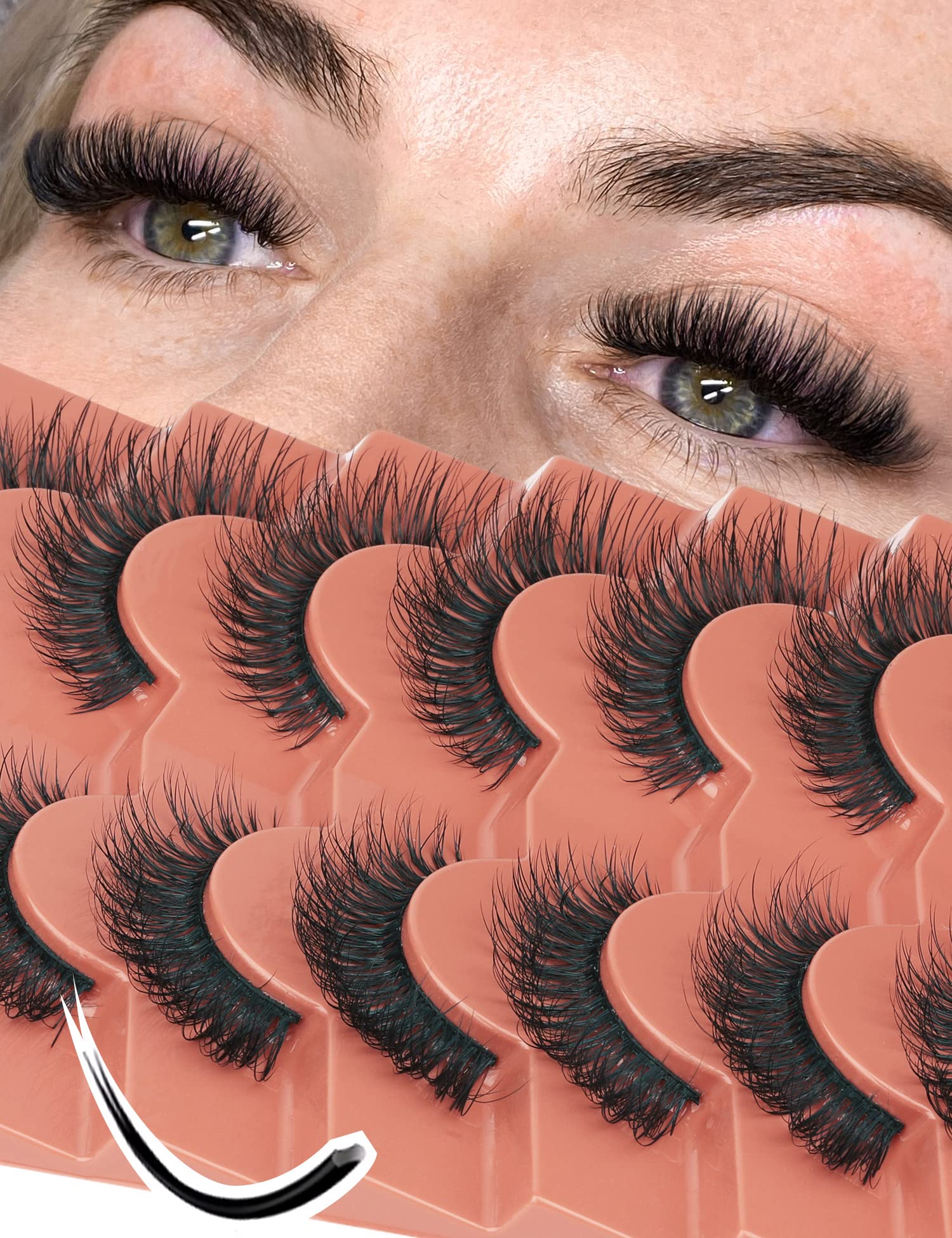 Anime Eyelashes Vegan Fluffy Faux Mink Lashes 