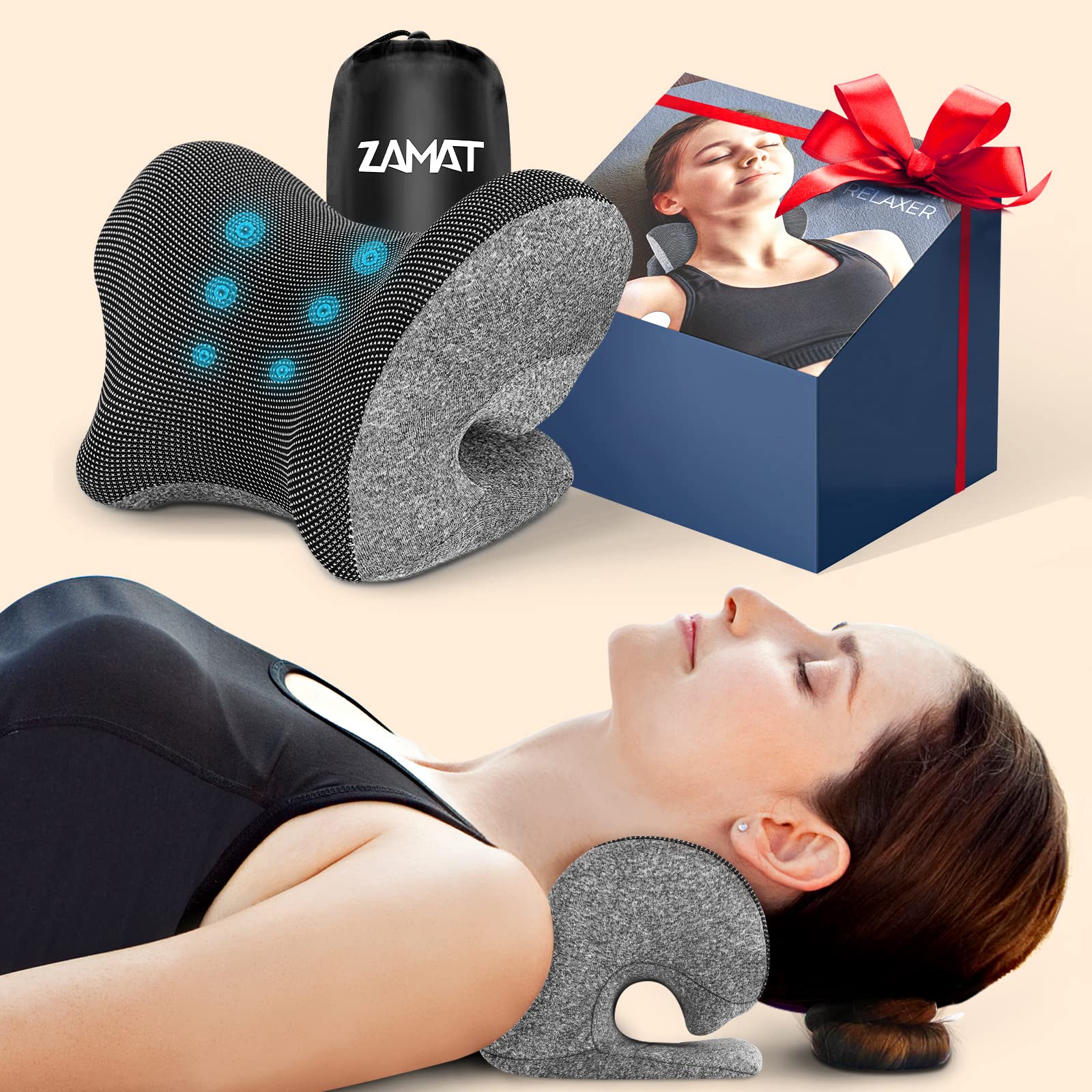 ZAMAT Contour Memory Foam Pillow for Neck Pain Relief, Adjustable