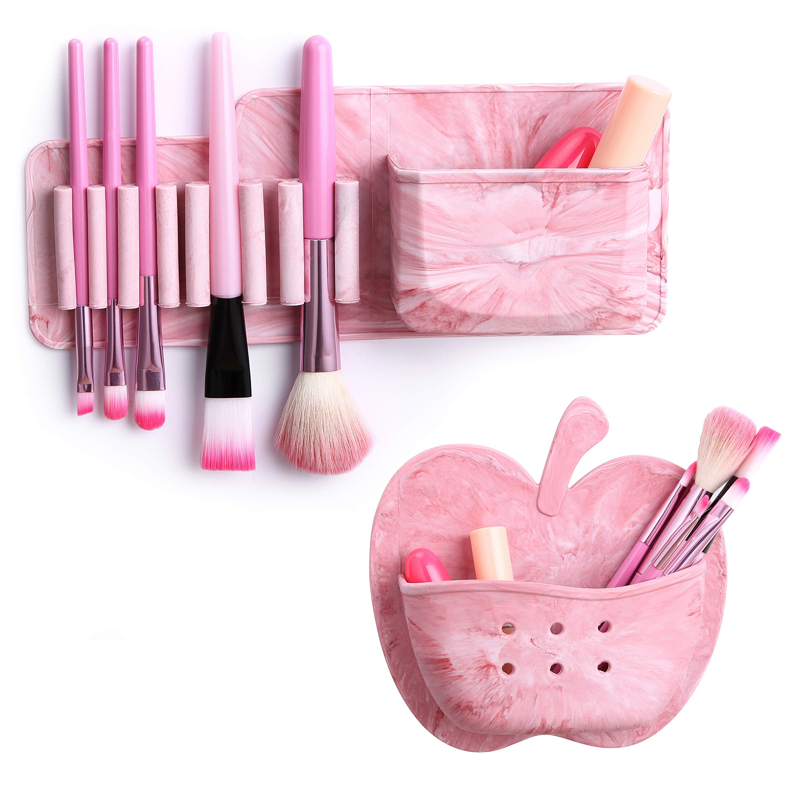 Waterproof Silicone Makeup Organizer Wall Mounted Makeup Brush Holder -  China Makeup Brush Holder and Makeup Brush Set Holder price