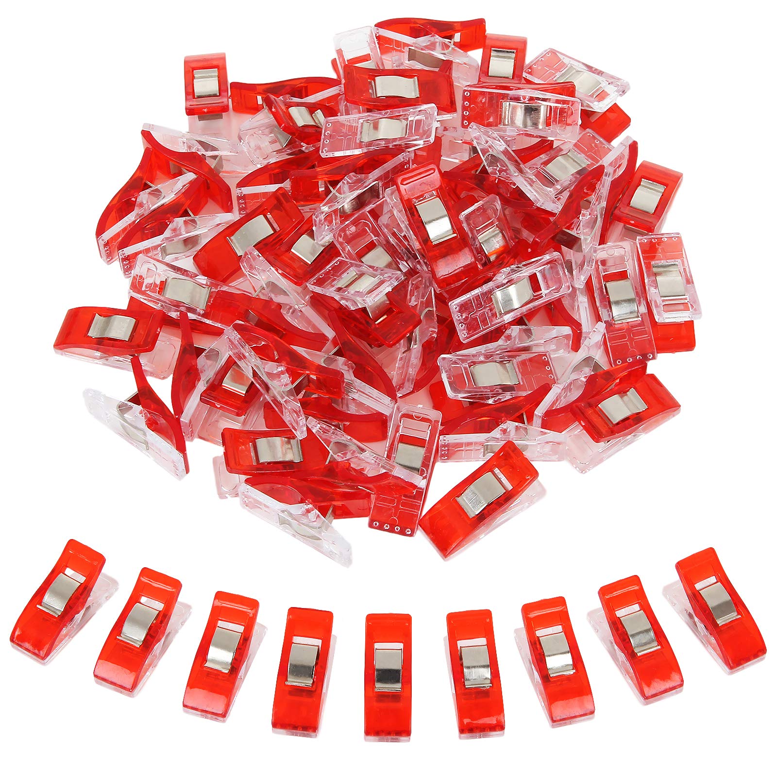 200 Pcs Sewing Clips for Fabric Multipurpose Small Mini Sewing Clips  Quilting Clips for Fabric Sew Binding Crafts Fabric Clips for Sewing and  Quilting Red Sewing Clips