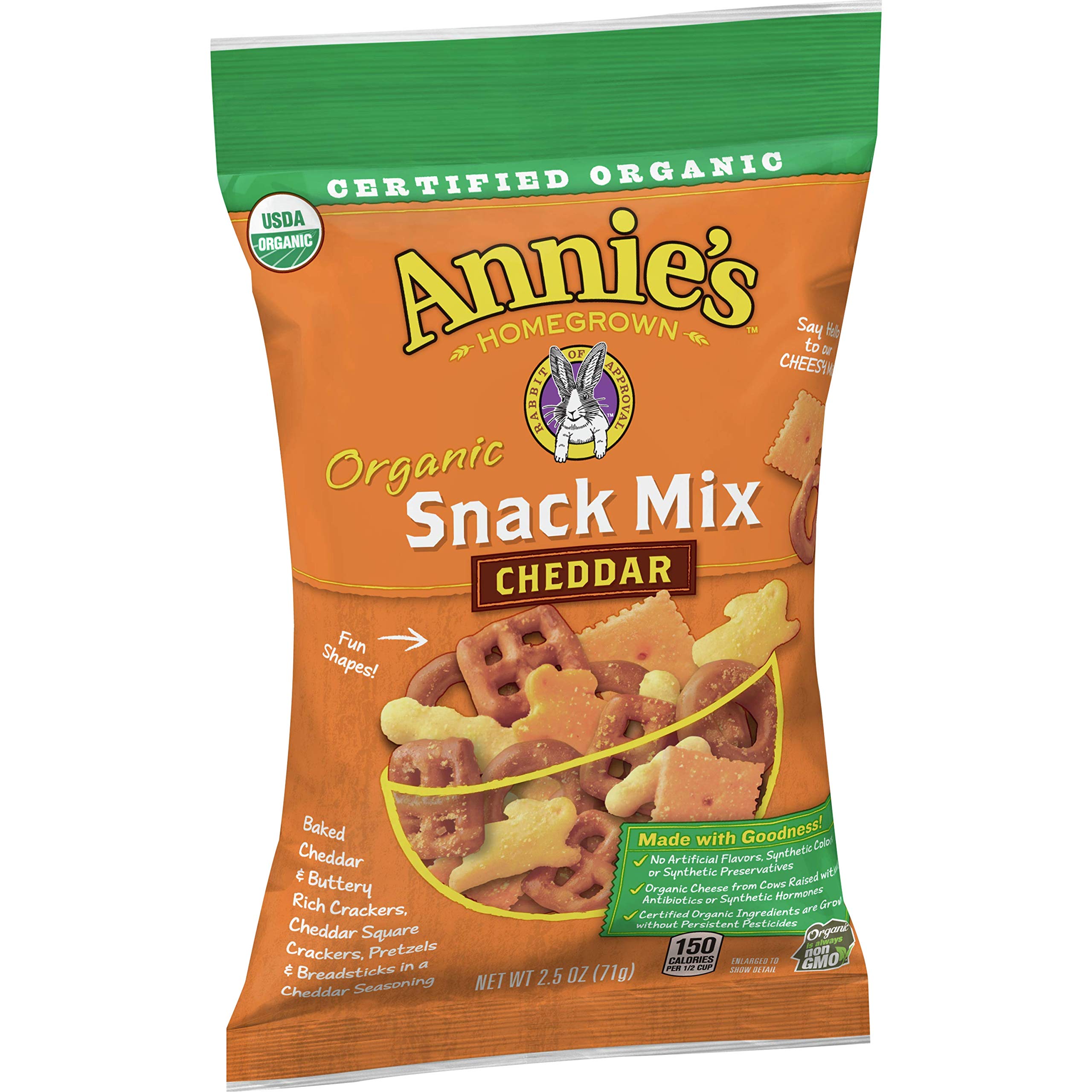 Annie's Organic Cheddar Bunnies Baked Snack Crackers, 12 oz., 12 Pouches 