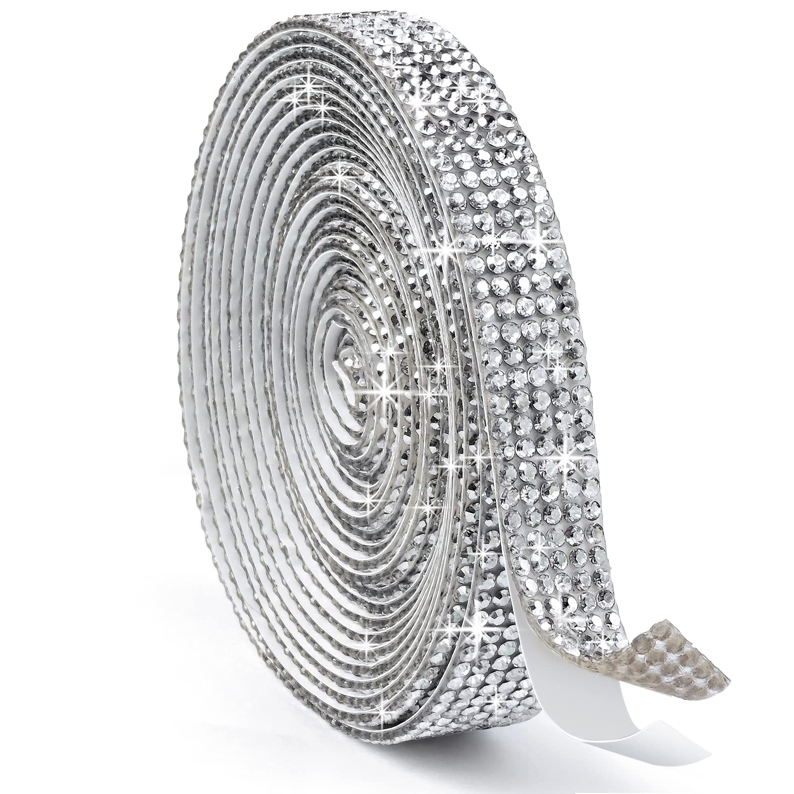 New 3 Rolls Crystal Rhinestone Diamond Ribbon Self-Adhesive