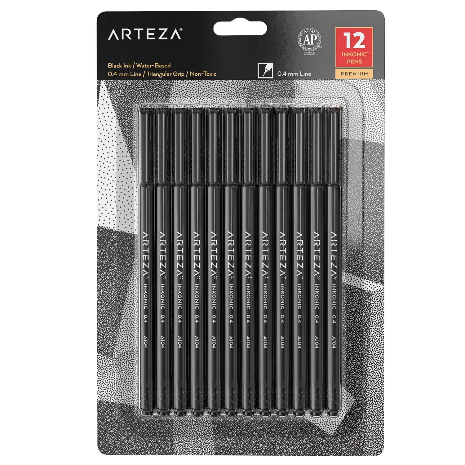 Arteza Inkonic Fineliner Pens - Set of 72