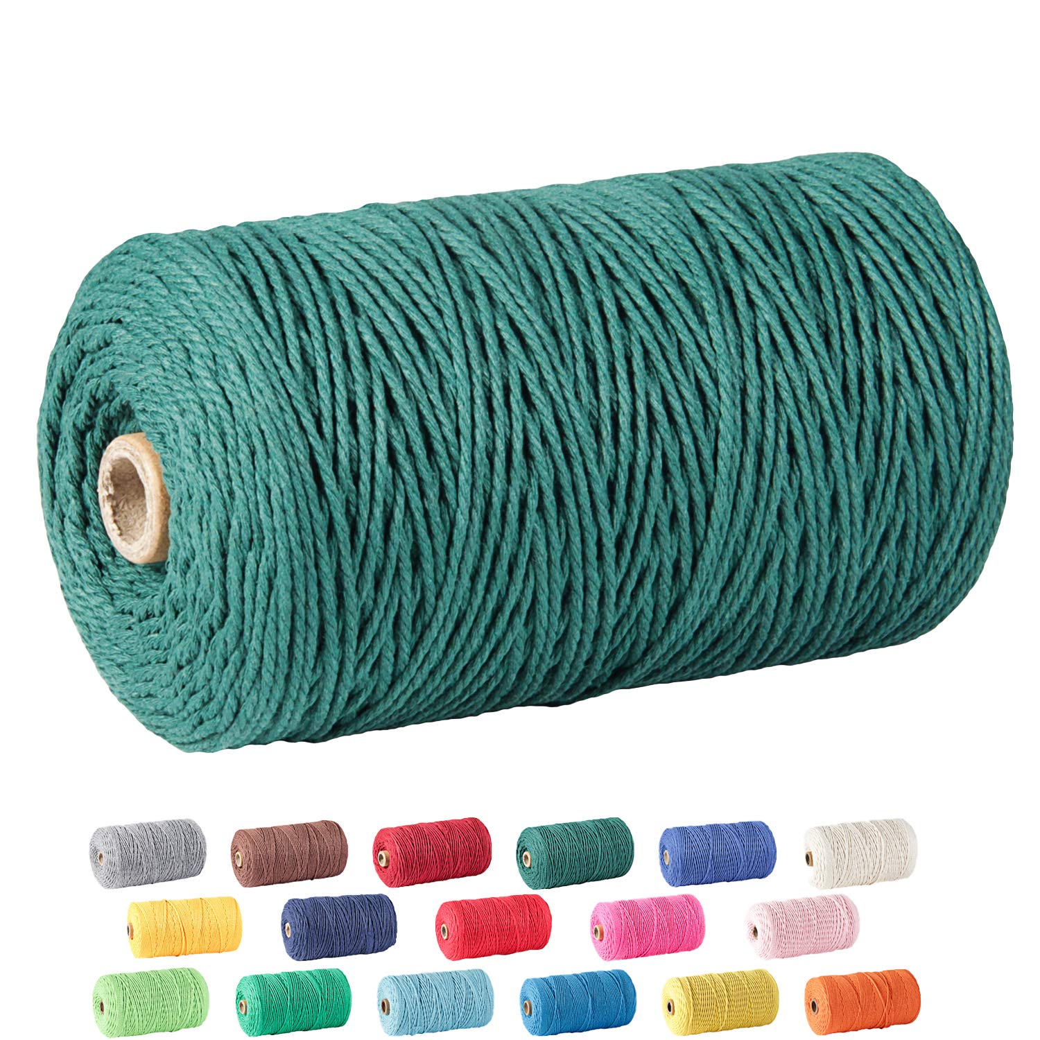 Macrame Cord ZOUTOG 2mm x 328 yd (About 300m) 100% Natural Cotton
