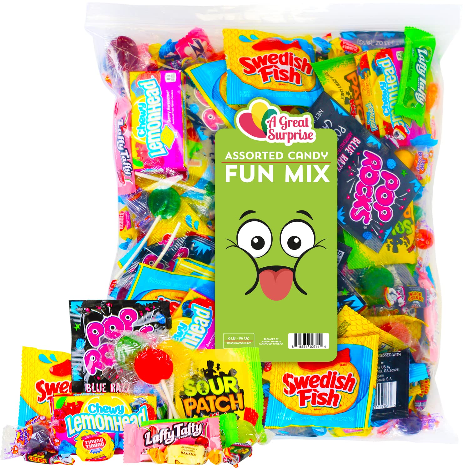 Bulk Candy - Assorted Candy - 6 Pounds - Candy Variety Pack - Pinata  Stuffers - Individually Wrapped Candies - Party Mix - Fun Size Candy - Bag  Candy