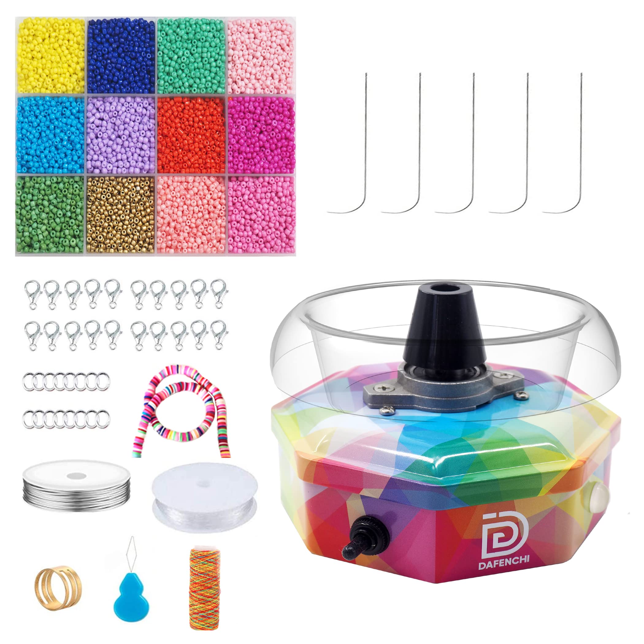 Electric Bead Spinner Kit Bead Bowl Loader for DIY Seed Beads Jewelry A