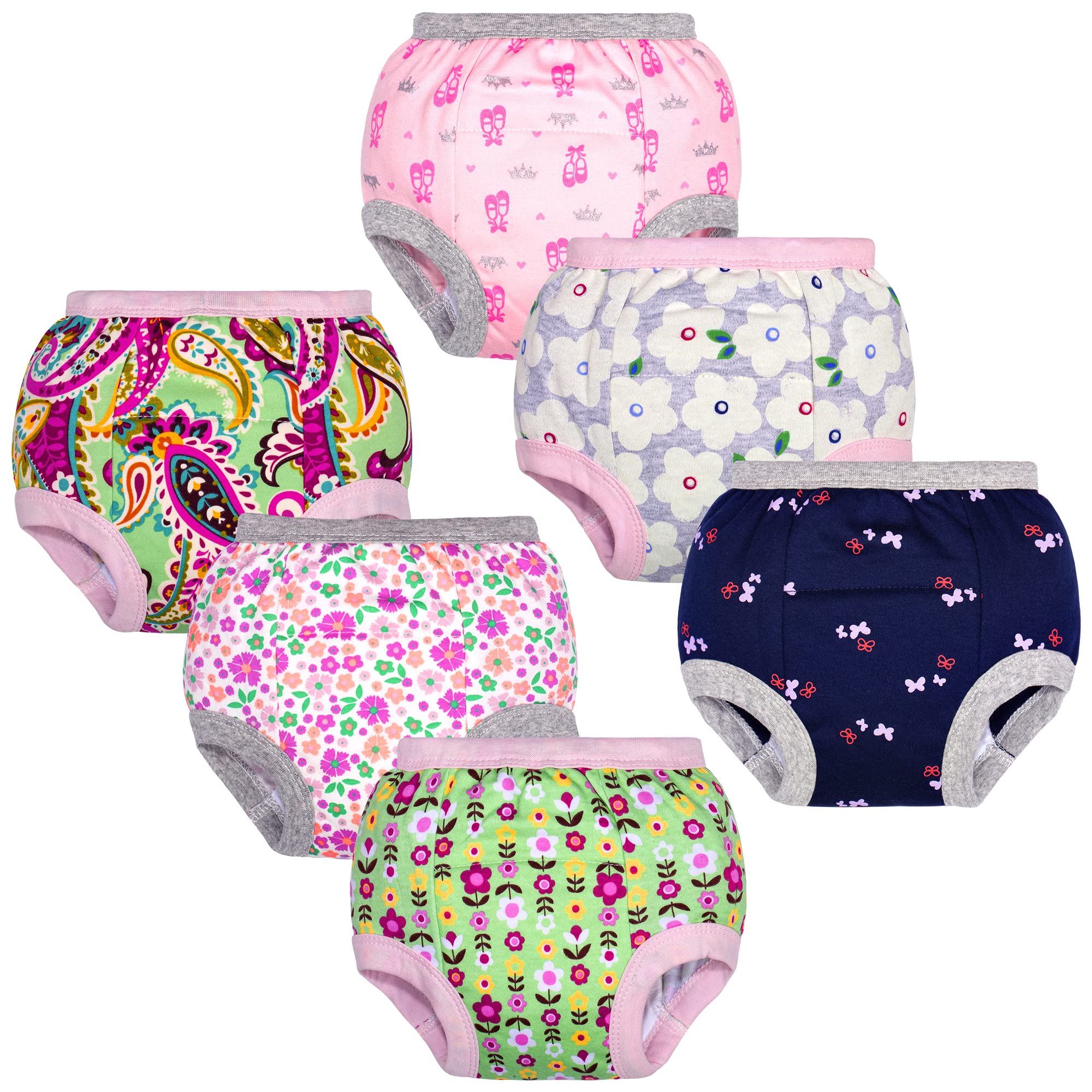 BIG ELEPHANT Baby Girls' Padded Potty Training Pants Underwear, Dream Ballet  6 Pack, 12-24 Months price in UAE,  UAE