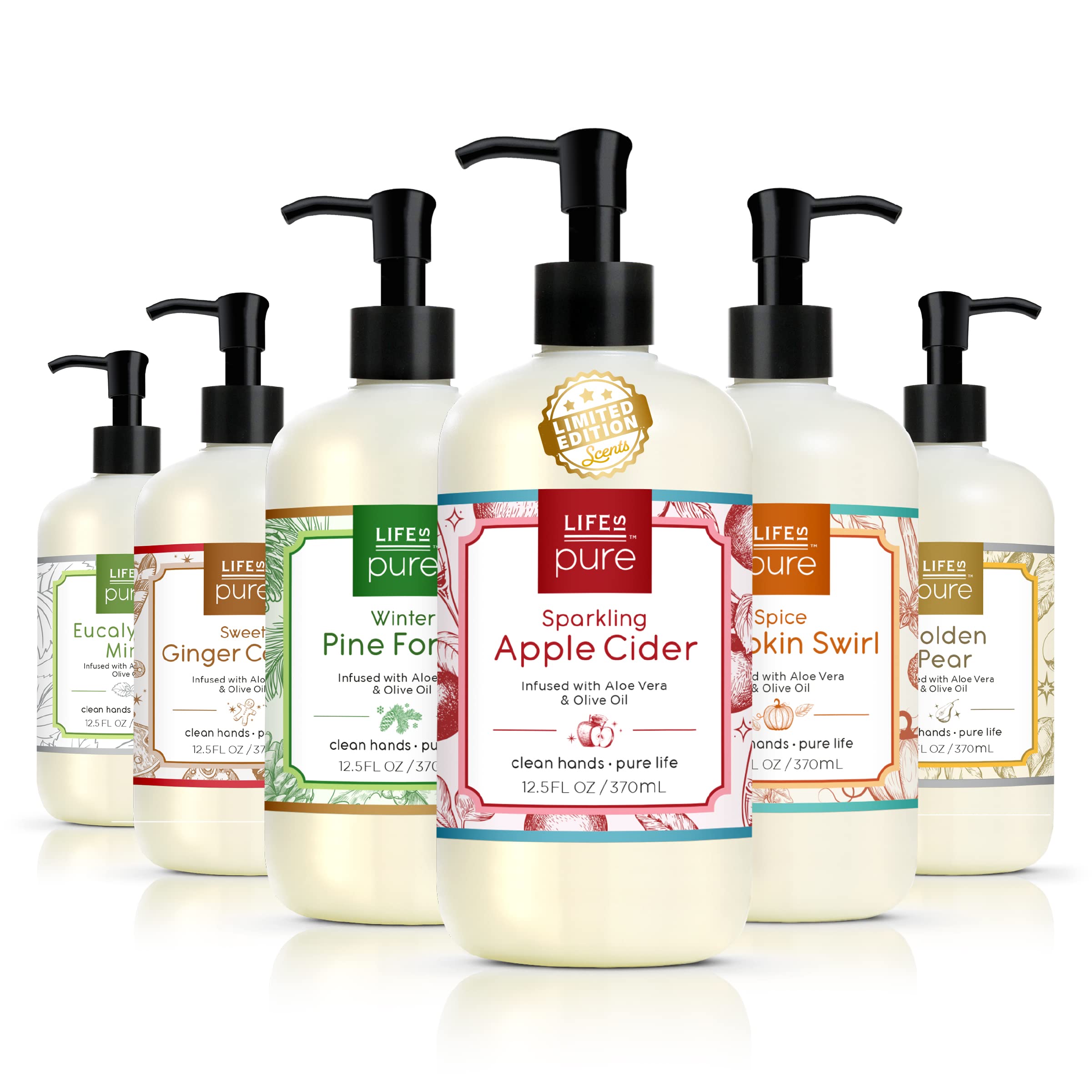 Life Is Pure Liquid Hand Soap Seasonal Scents Variety Pack Natural