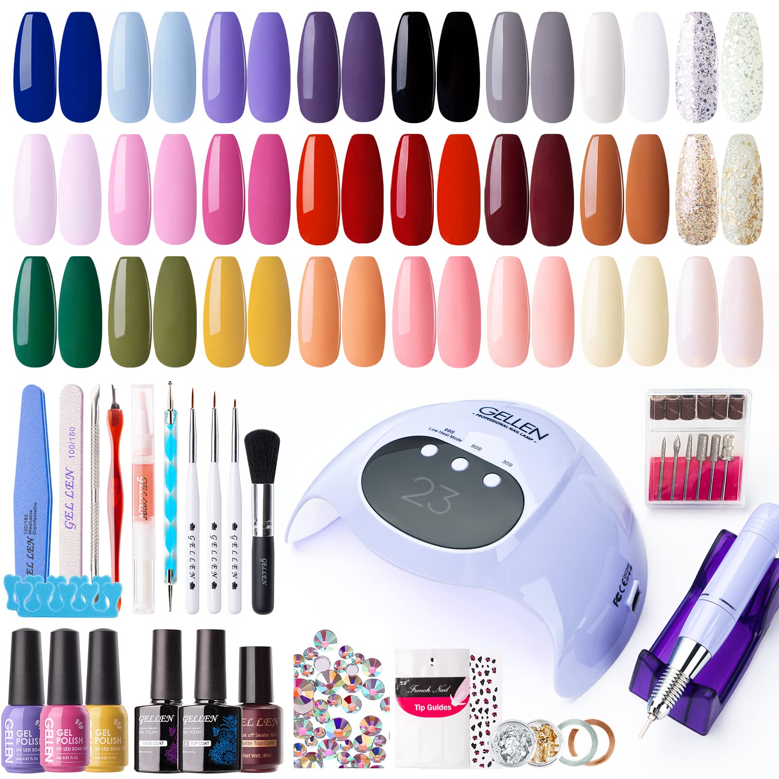 Buy JODSONE Gel Nail Polish Kit with U V Light 32 Colors Gel Polish Nail Kit  Soak Off Gel Nail Set Manicure Tools Nail Gel Kit Gifts for Women | Fado168