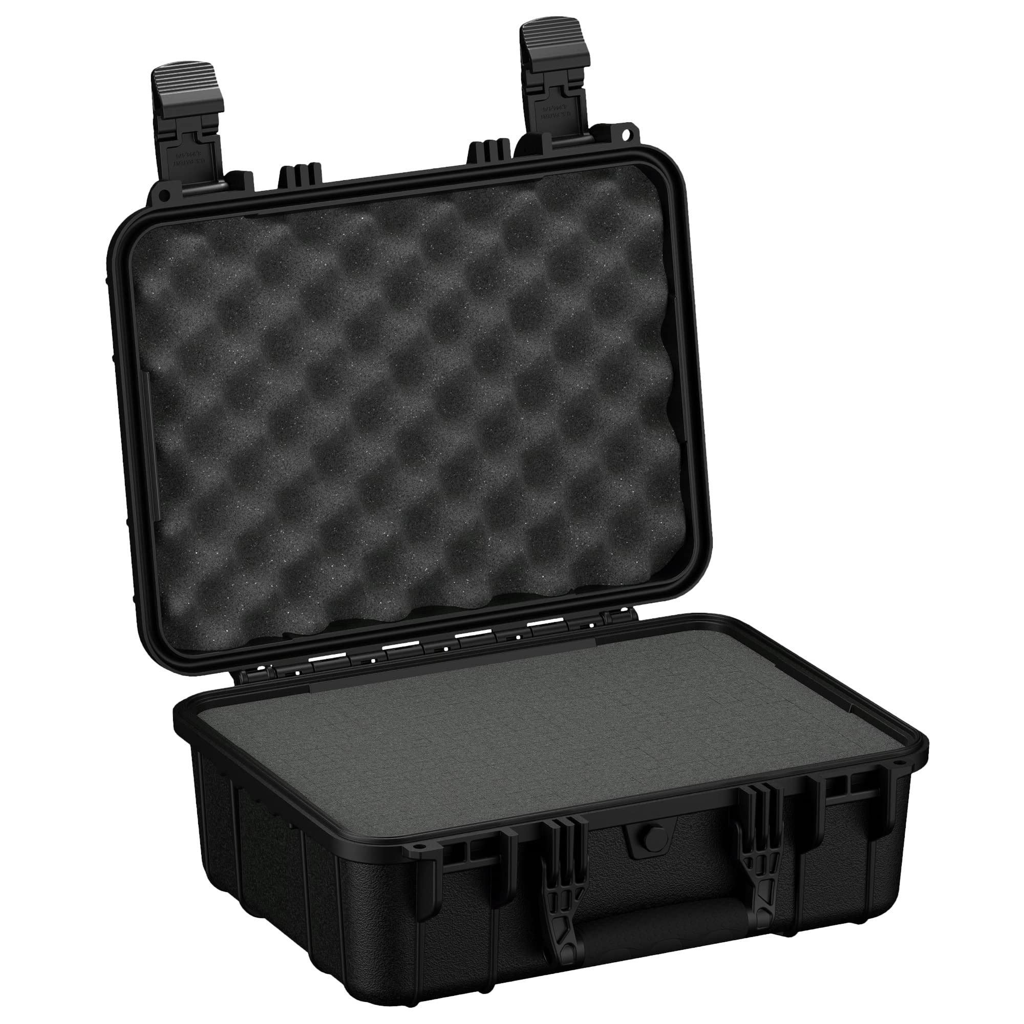 Condition 1 16 Medium Hard Case Lockable Storage Box, Waterproof Travel Plastic  Case, Protective Luggage with Customizable Foam, for Camera, Tactical,  Scientific Gear Storage IP67 #179, 16x13x7, Black