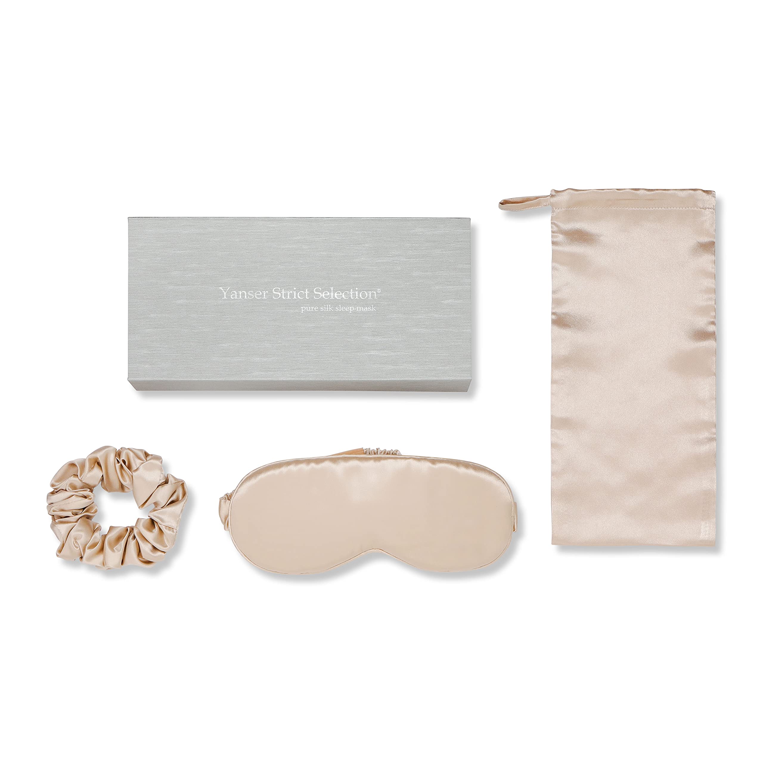 Silk Sleep Mask by Yanser Luxury 100% Mulberry Silk Eye Mask - Eye Cover -  Eye Shade - Blindfold - Anti Aging - Skin Care - Ultra Soft - Light & Comfy