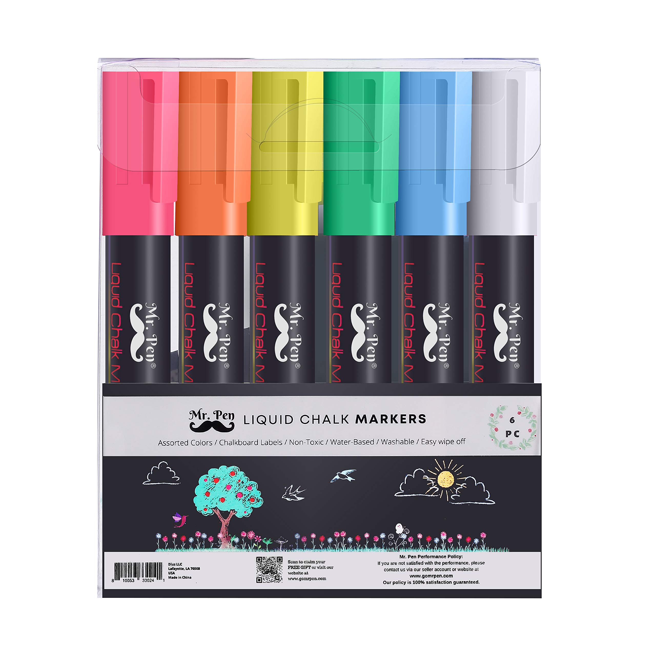 Mr. Pen- Chalk Markers, 6 Pack, Pastel Colors, 8 Labels, Chalkboard  Markers, Liquid Chalk Markers - Mr. Pen Store