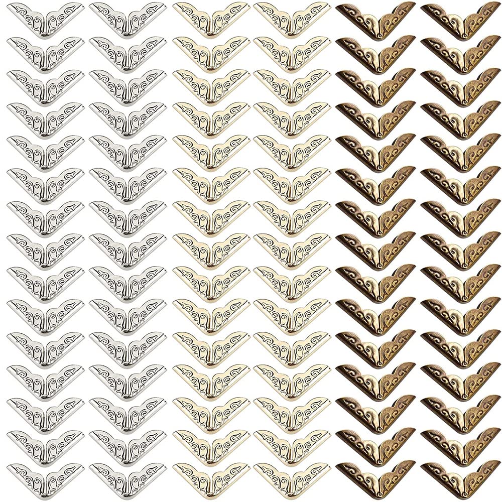 Photo Album Corner Guards 100pcs Gold Metal Book Corner Protectors ...