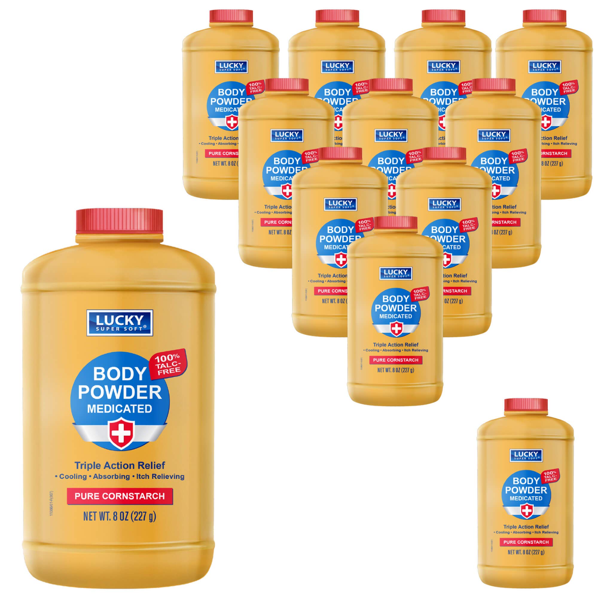 Lucky Super Soft Medicated Powder For Itching Skin Talc Free Powder