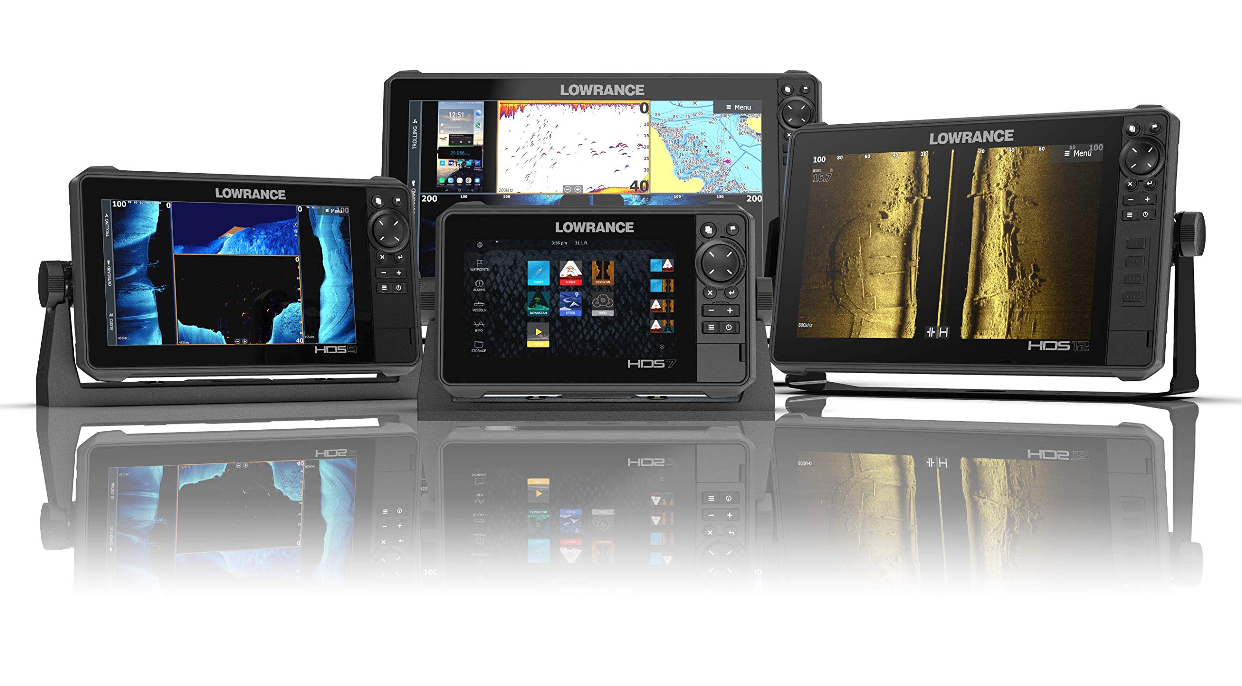 Lowrance HDS-Live Fish Finder Multi-Touch Screen Live Sonar Compatible  Preloaded C-MAP US Enhanced