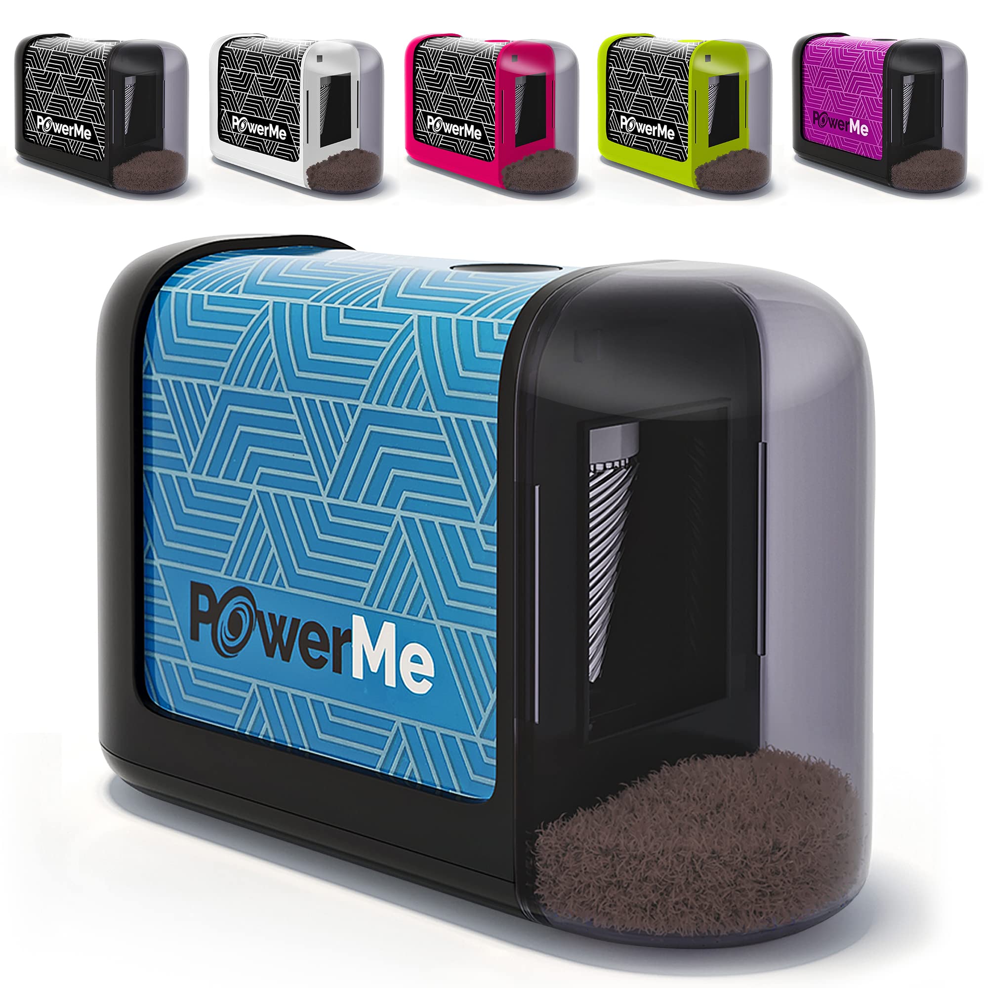 POWERME Electric Pencil Sharpener - Pencil Sharpener Battery Powered for  Kids School Home Office Classroom Artists Battery Operated Pencil Sharpener  For Colored Pencils Ideal For No. 2 (Blue)
