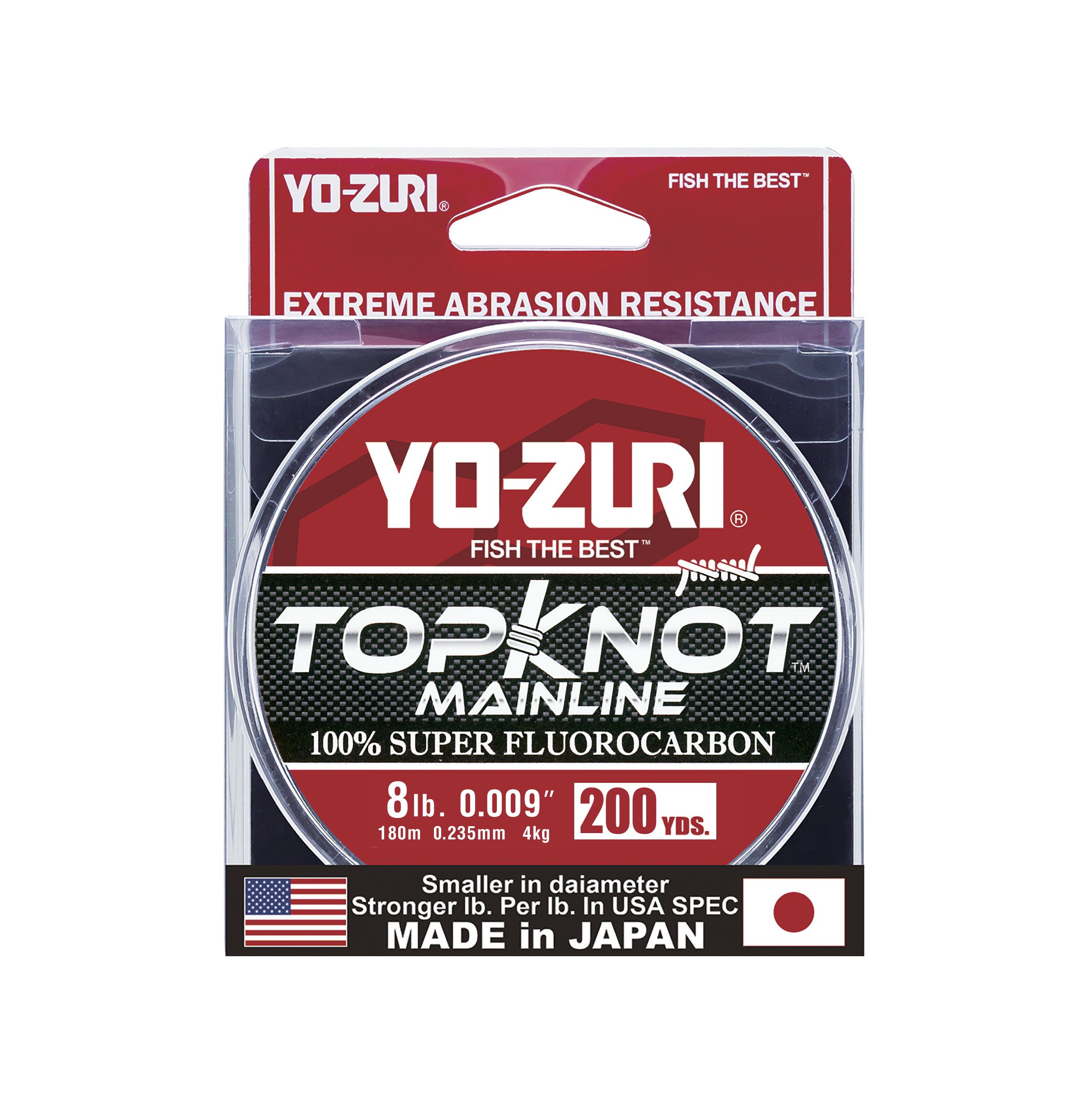 Yo-Zuri Topknot Mainline Natural Clear 200 Yards Fluorocarbon Fishing Line  8 Pound